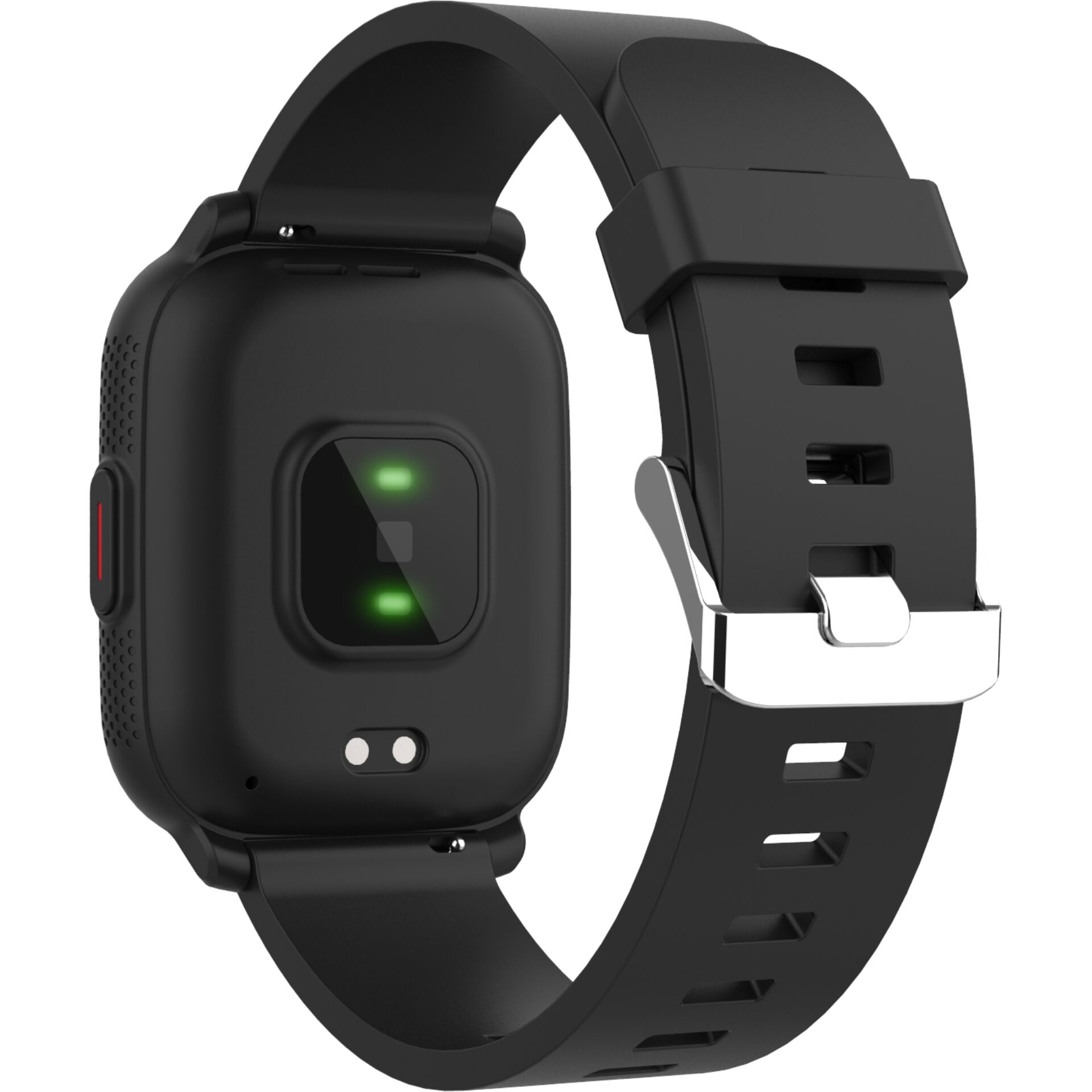 Smartwatch, GPS, Herzfrequenz, Schwarz, Silicone Band