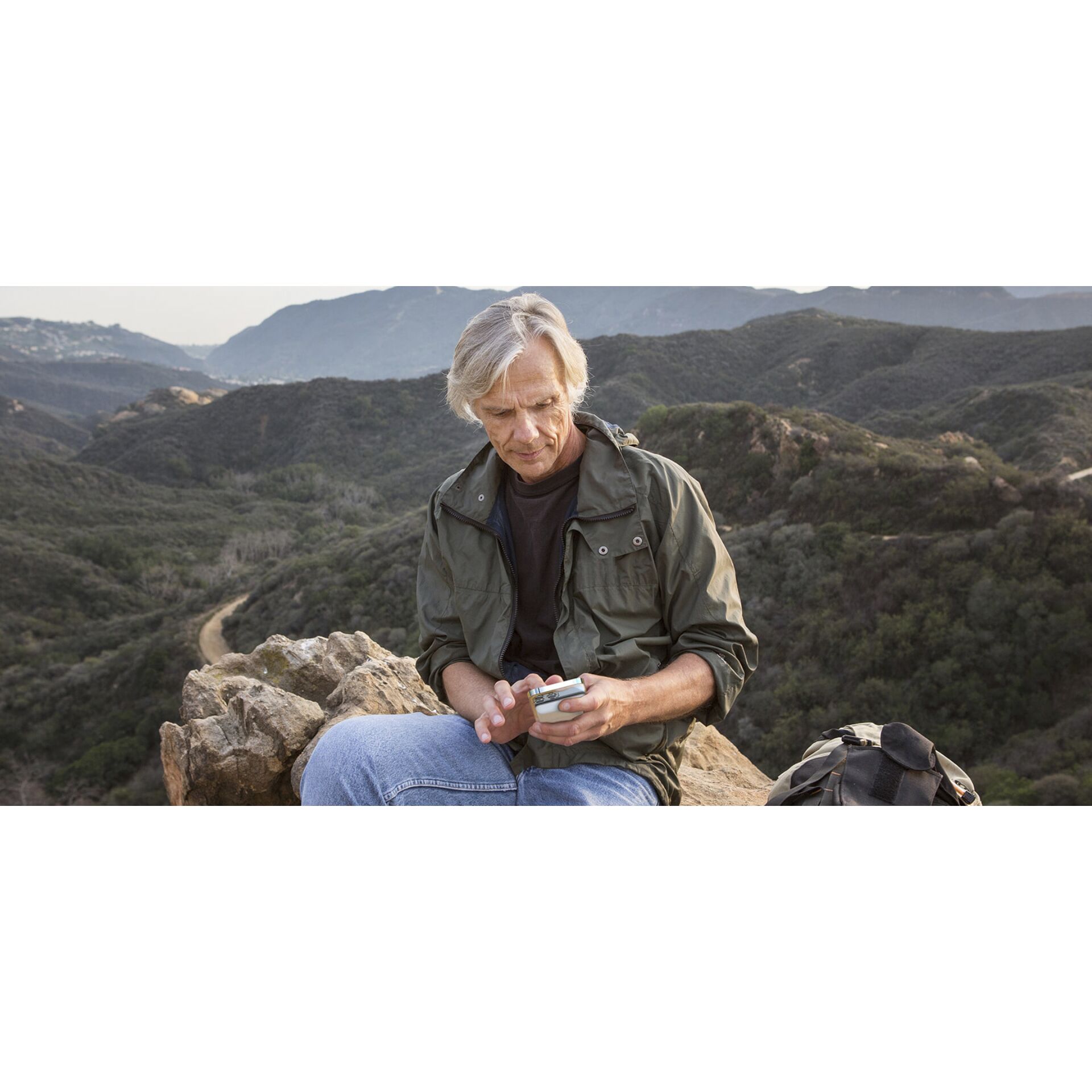 Photographie, Sitzen, Portrait, Rock, Wildnis