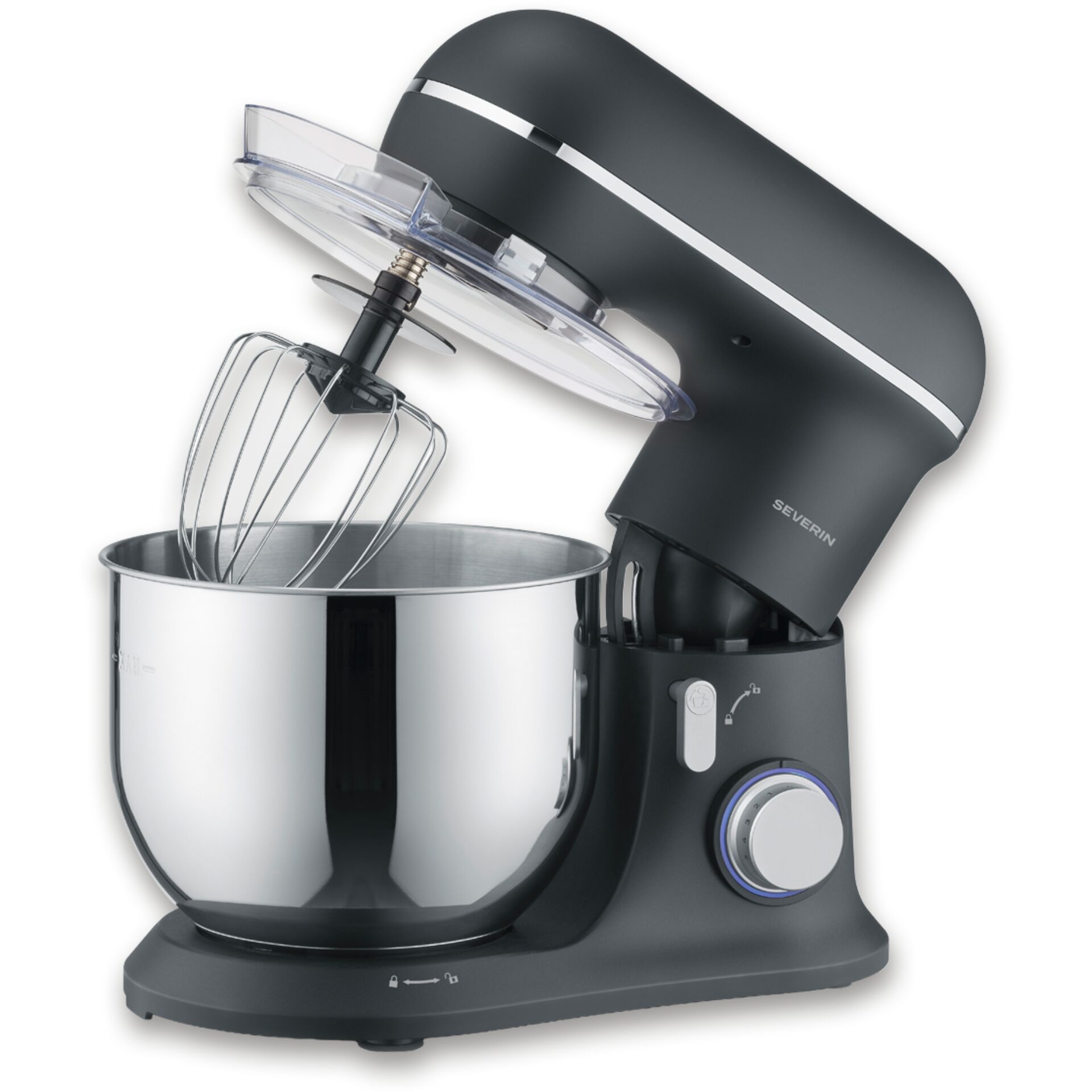 Küchenmixer, Standmixer, Metalltopf, Schüssel, Mixer mit Rührbesen