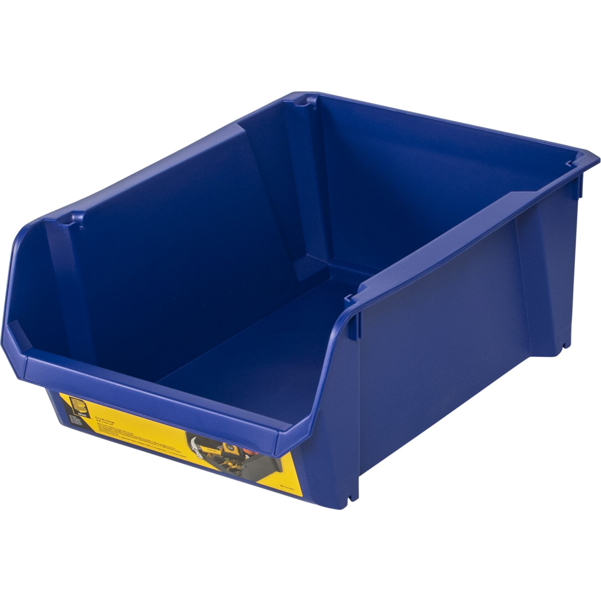 Lagerbehälter, Plastikbehälter, blauer Behälter, Werkzeugbehälter, Klemmrand-Behälter