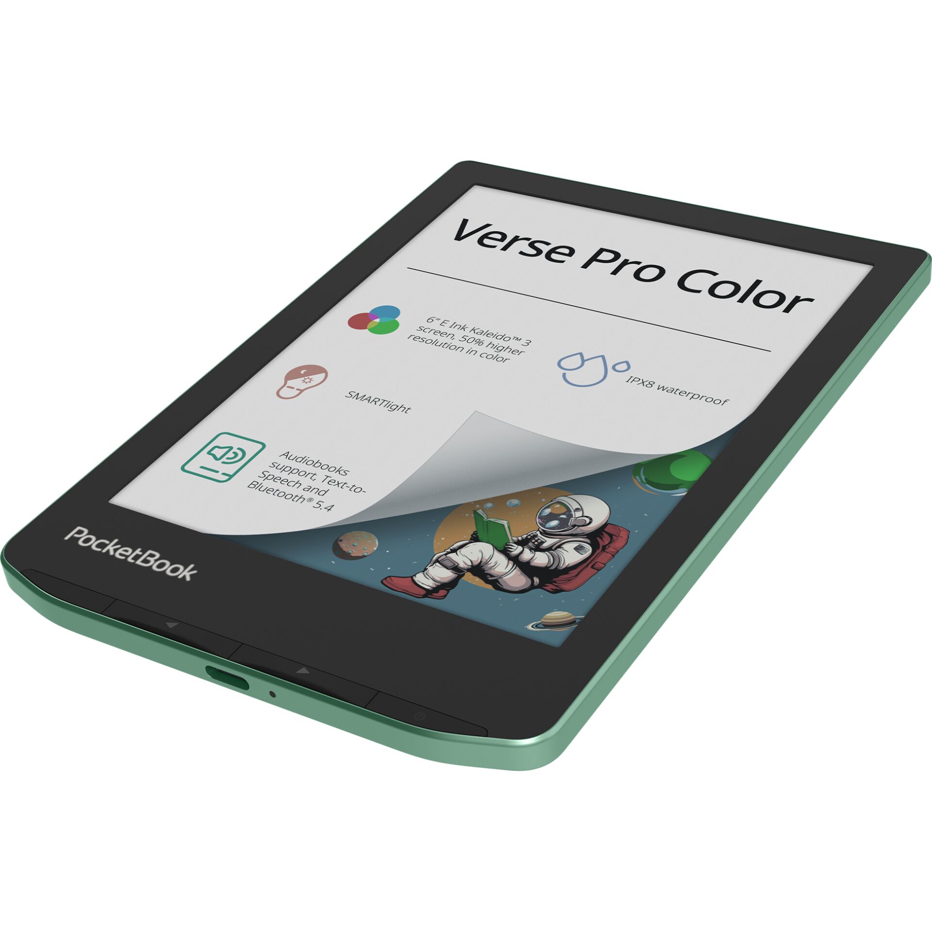 e-Reader, PocketBook, 7" Display, grün, Tablet-Look