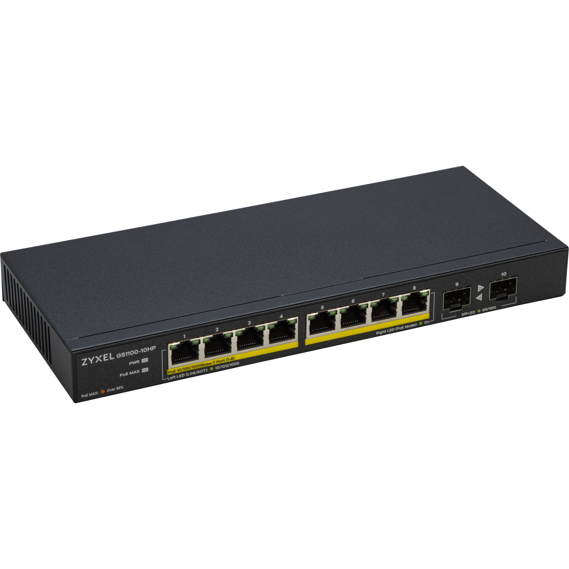 switch, Netzwerk-Switch, 8-Port, PoE, Rack-montage