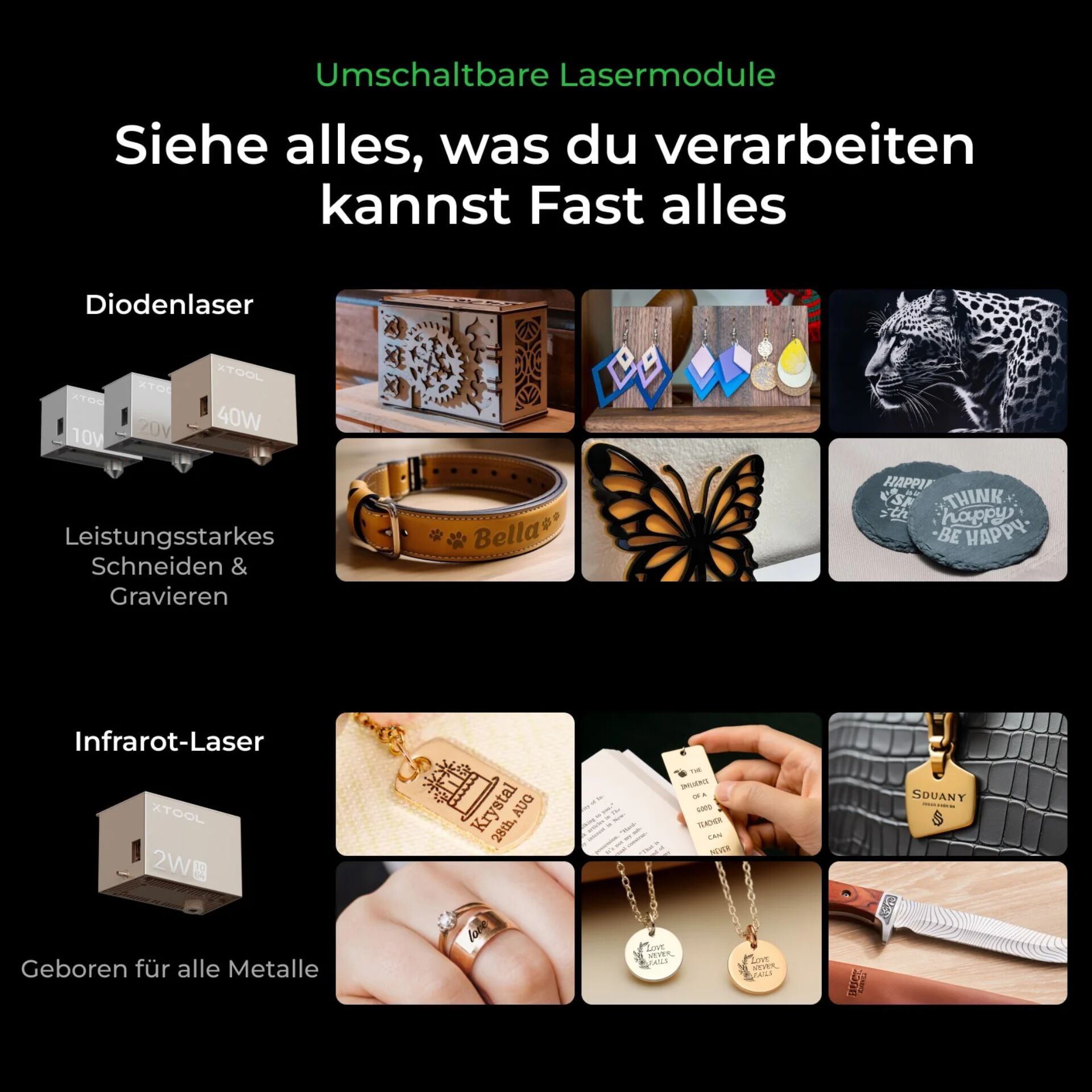 Laser, Infrarot, Schilder, Schmuck, Metall