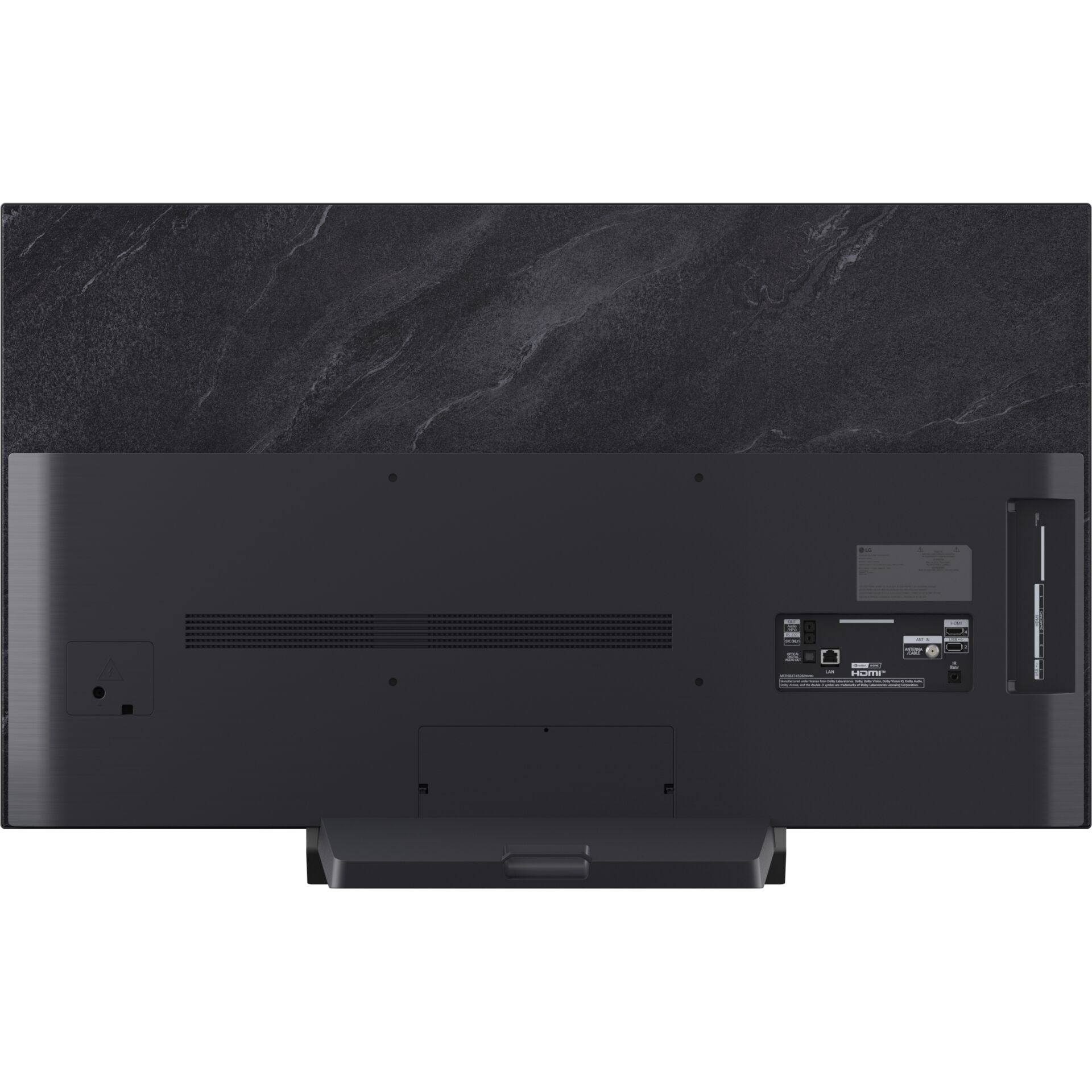 Fernseher-Rückseite, Wandhalterung, HDMI, Anschlüsse, Standfuß