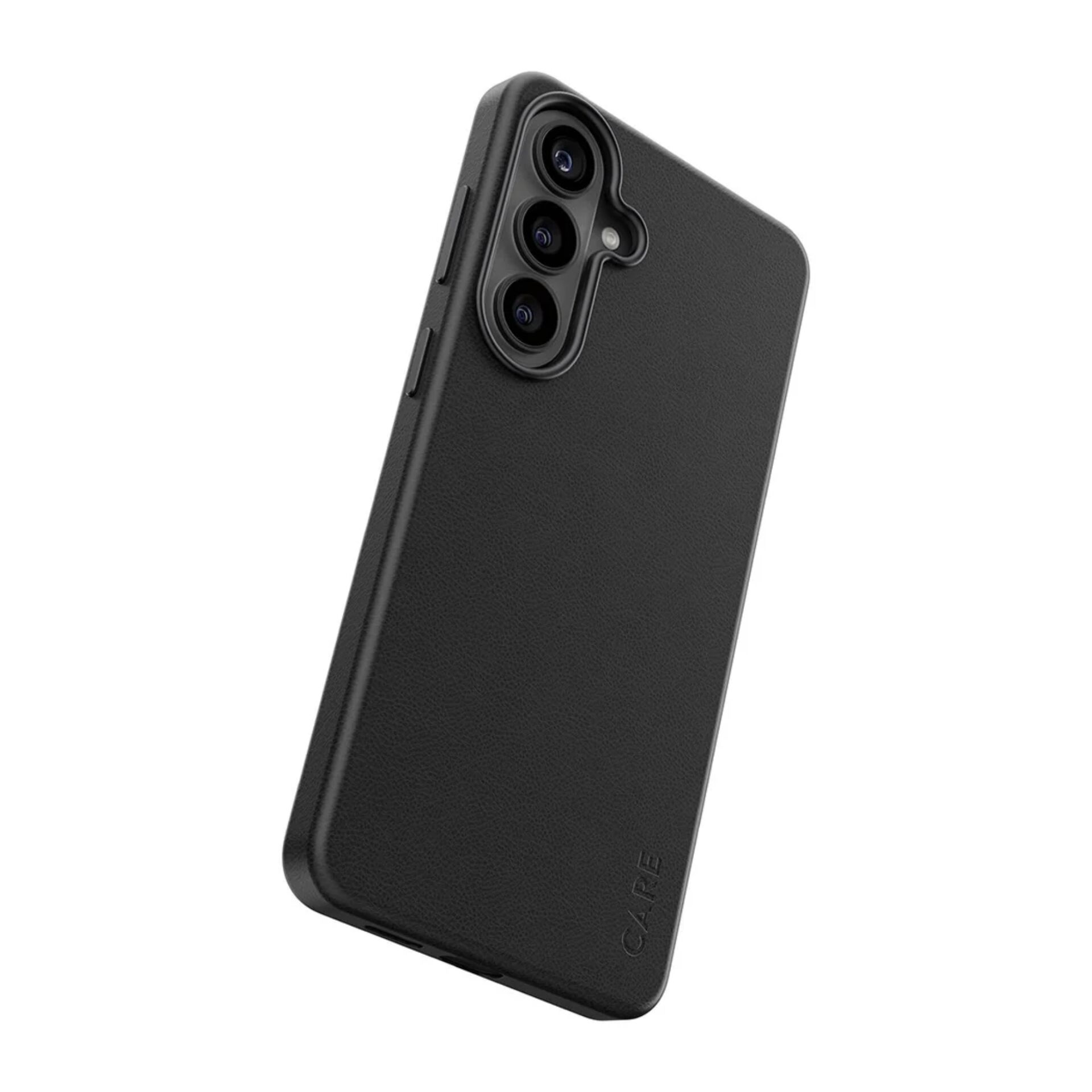 phone case, tri‑camera, schwarz, Leder, Schutz