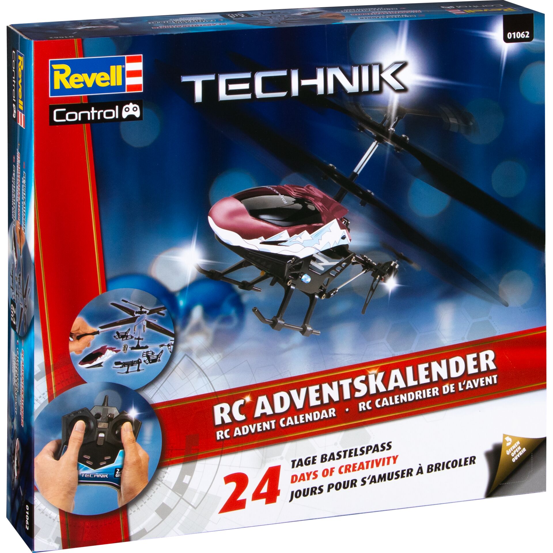 RC-Hubschrauber, Adventskalender, Fernsteuerungs-Hubschrauber, RC-Fernsteuerung, Technik