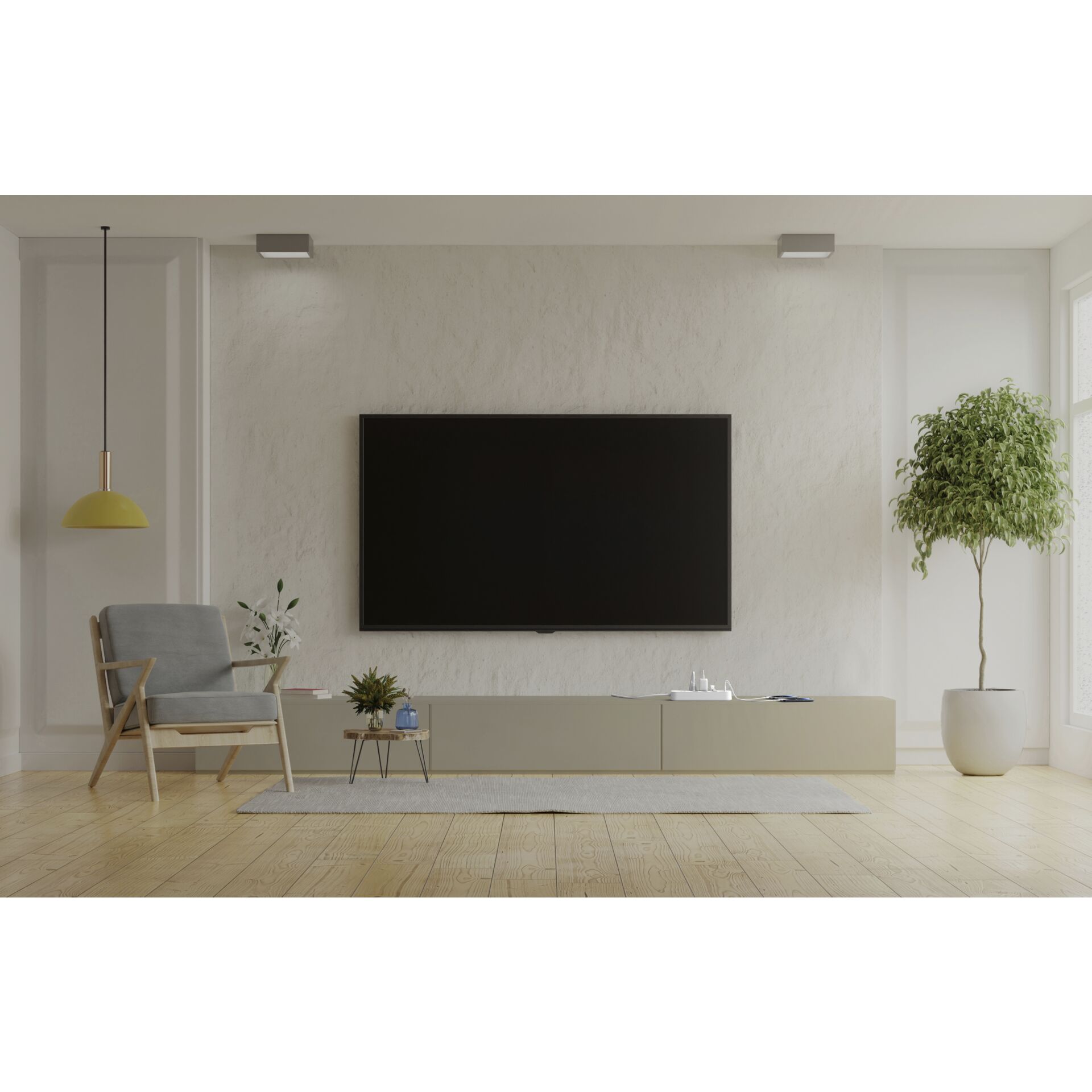 Innenarchitektur, Pflanze im Topf, Wohnzimmer, Bildschirm, Überwachen