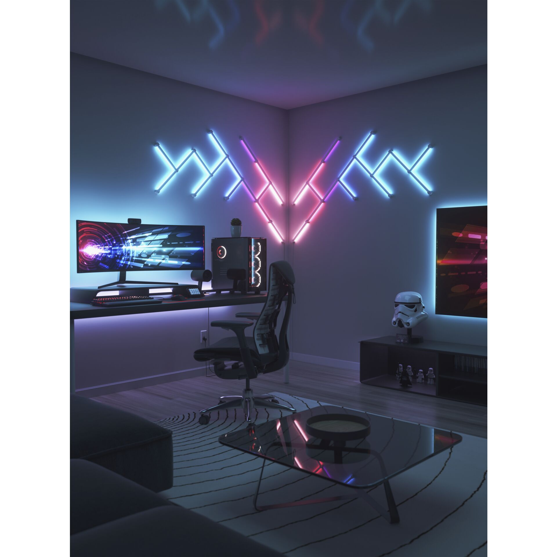 Computerausrüstung, Überwachen, Bildschirm, Licht, Wohnzimmer