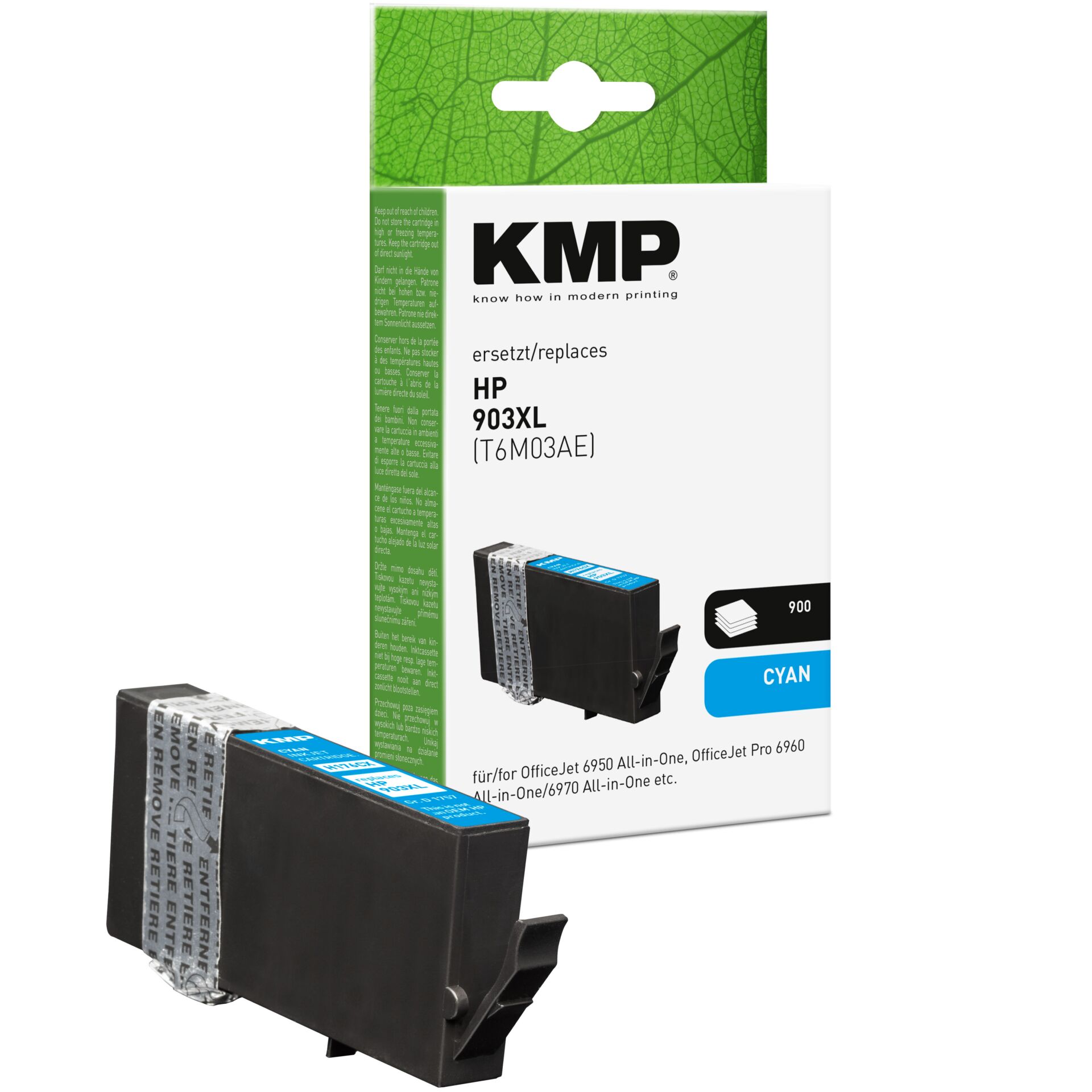 Adapter, Elektronik, Visitenkarte, Text, QR-Code, Tintenpatrone, Cyan, HP 903XL, Tinten ersetzt, OfficeJet kompatibel