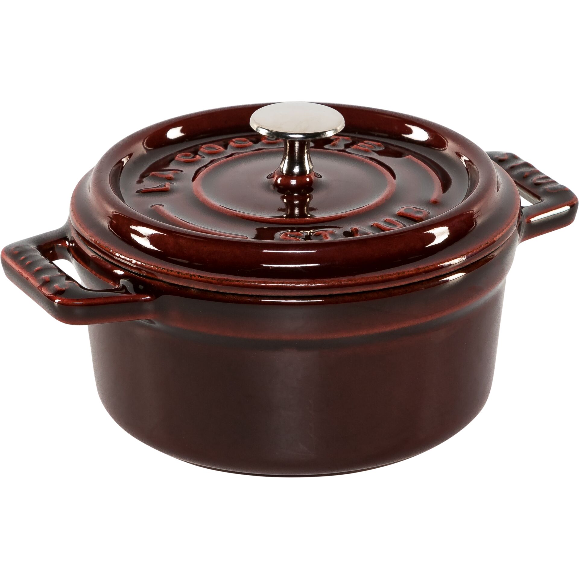 Staub Mini Cocotte 10cm rund  grenadine, Gusseisen