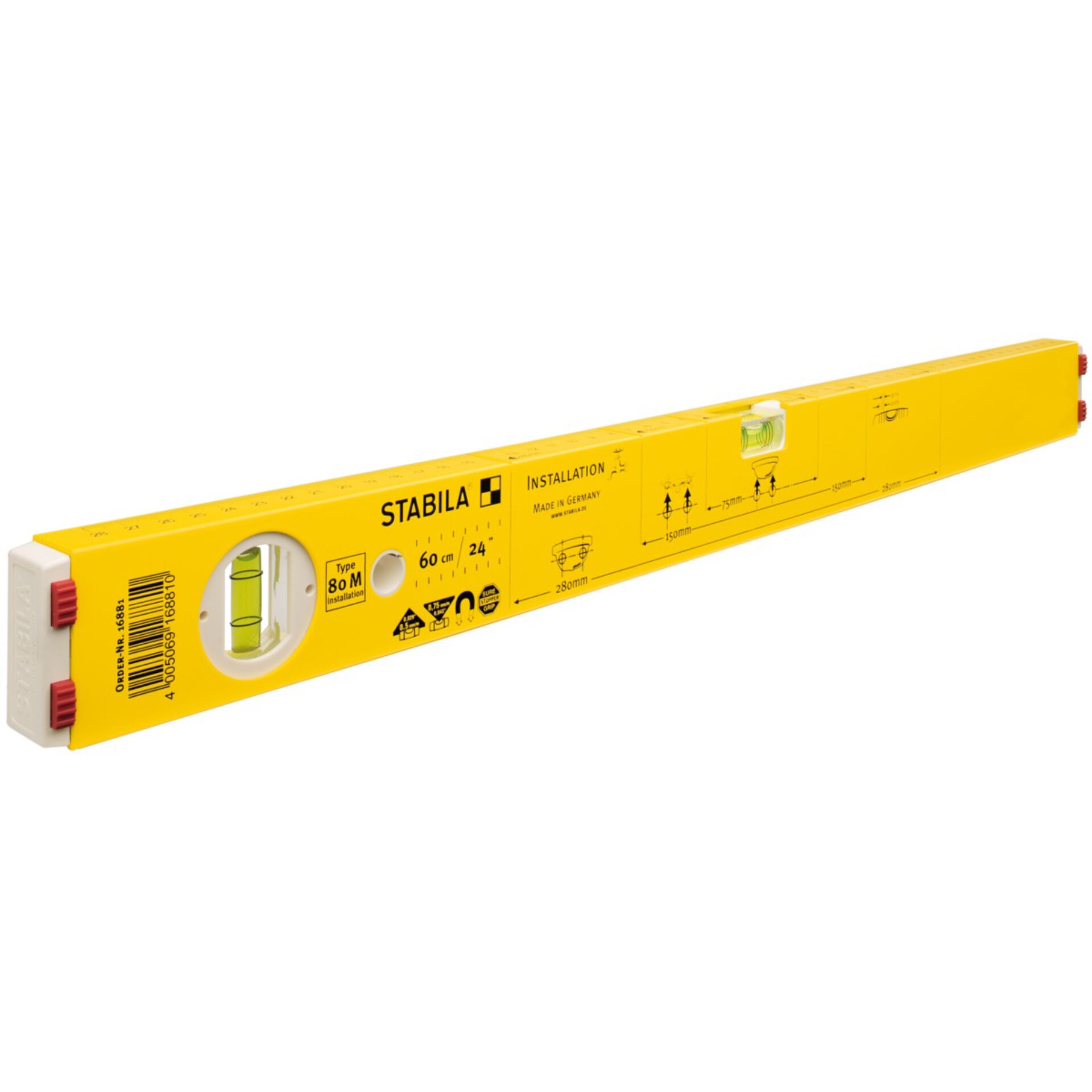 STABILA Type 80 M Installation  Wasserwaage  60 cm
