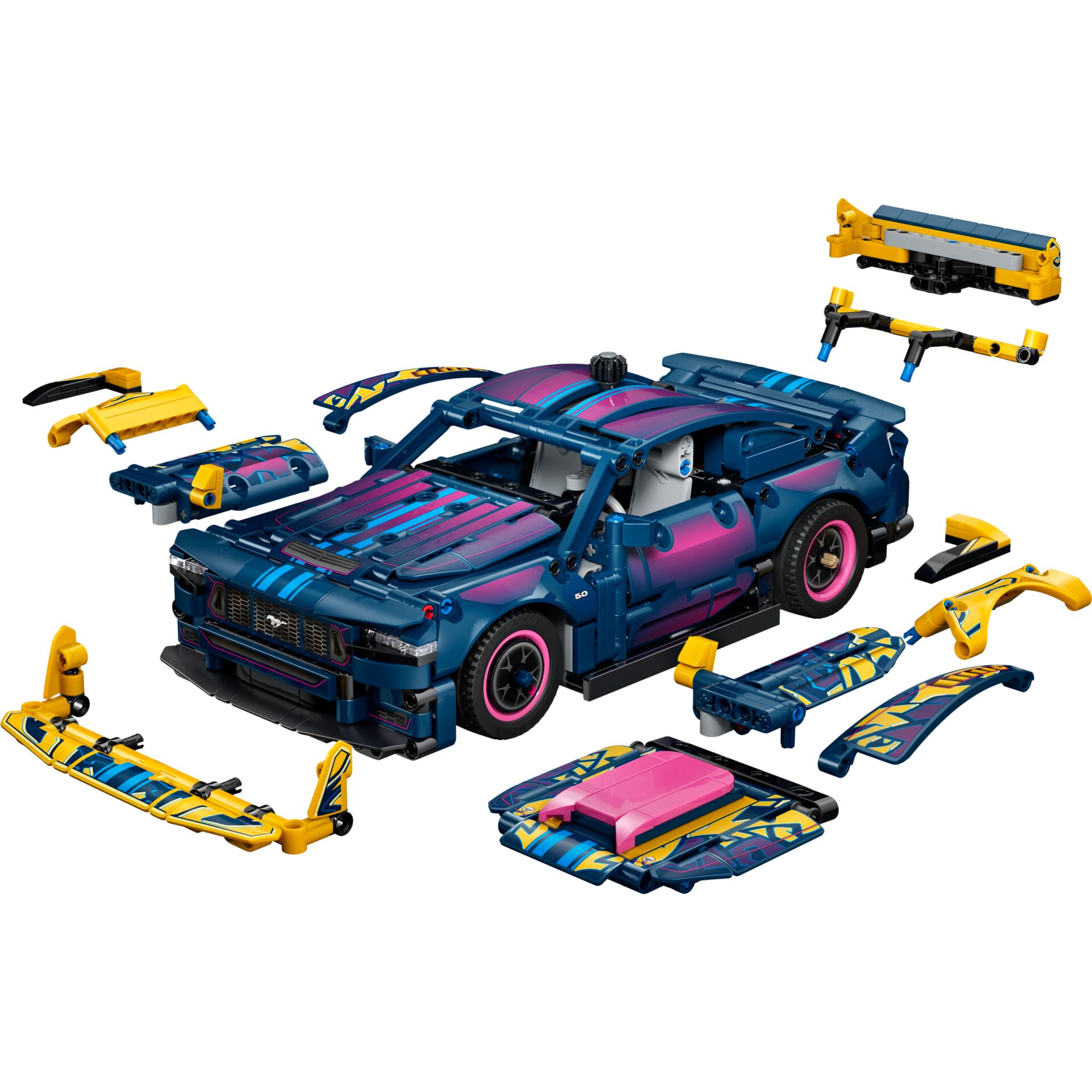 LEGO, Sportwagen, Gelb, Blau, Pink