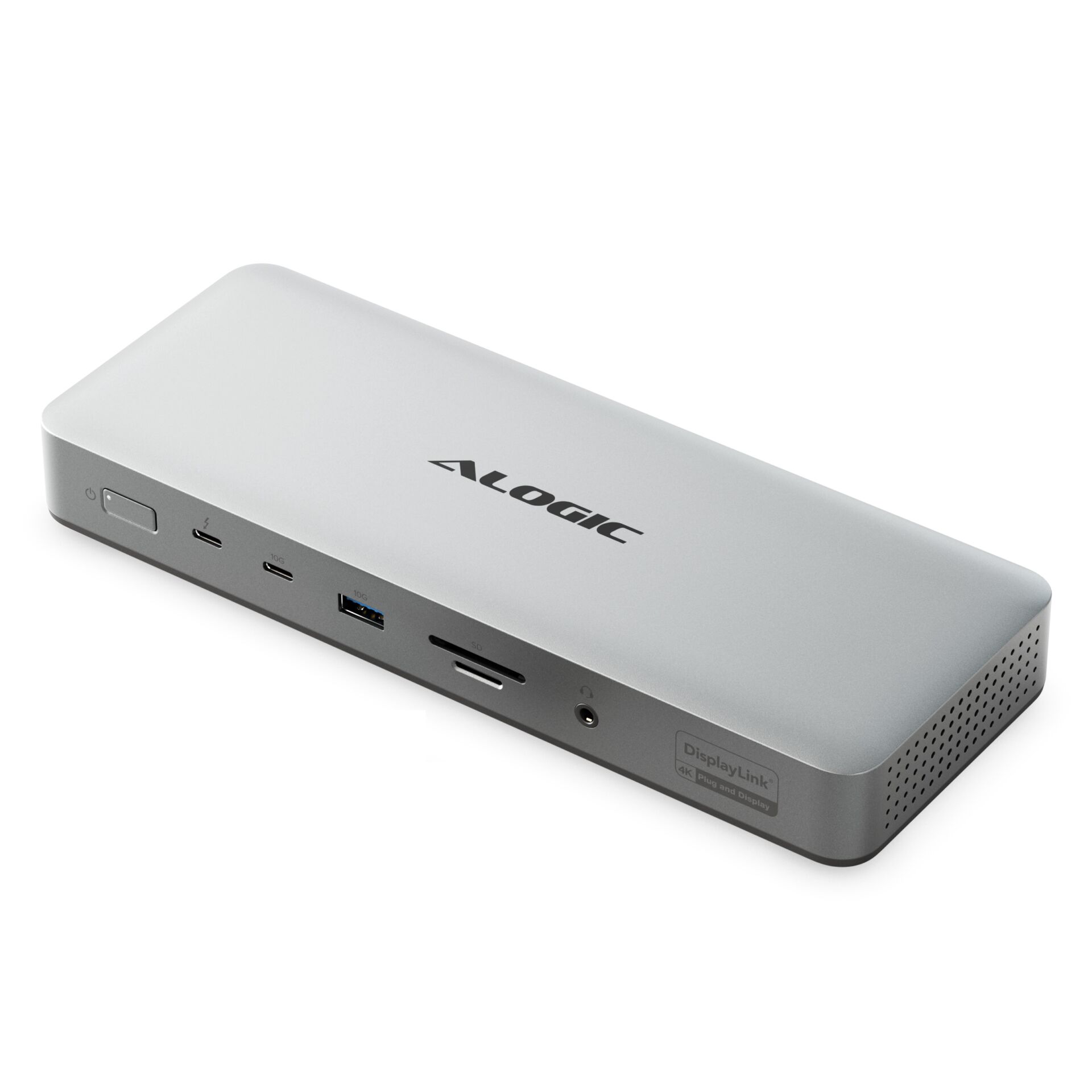 Mini-PC, Docking-Station,  Aluminium, silber, DisplayLink