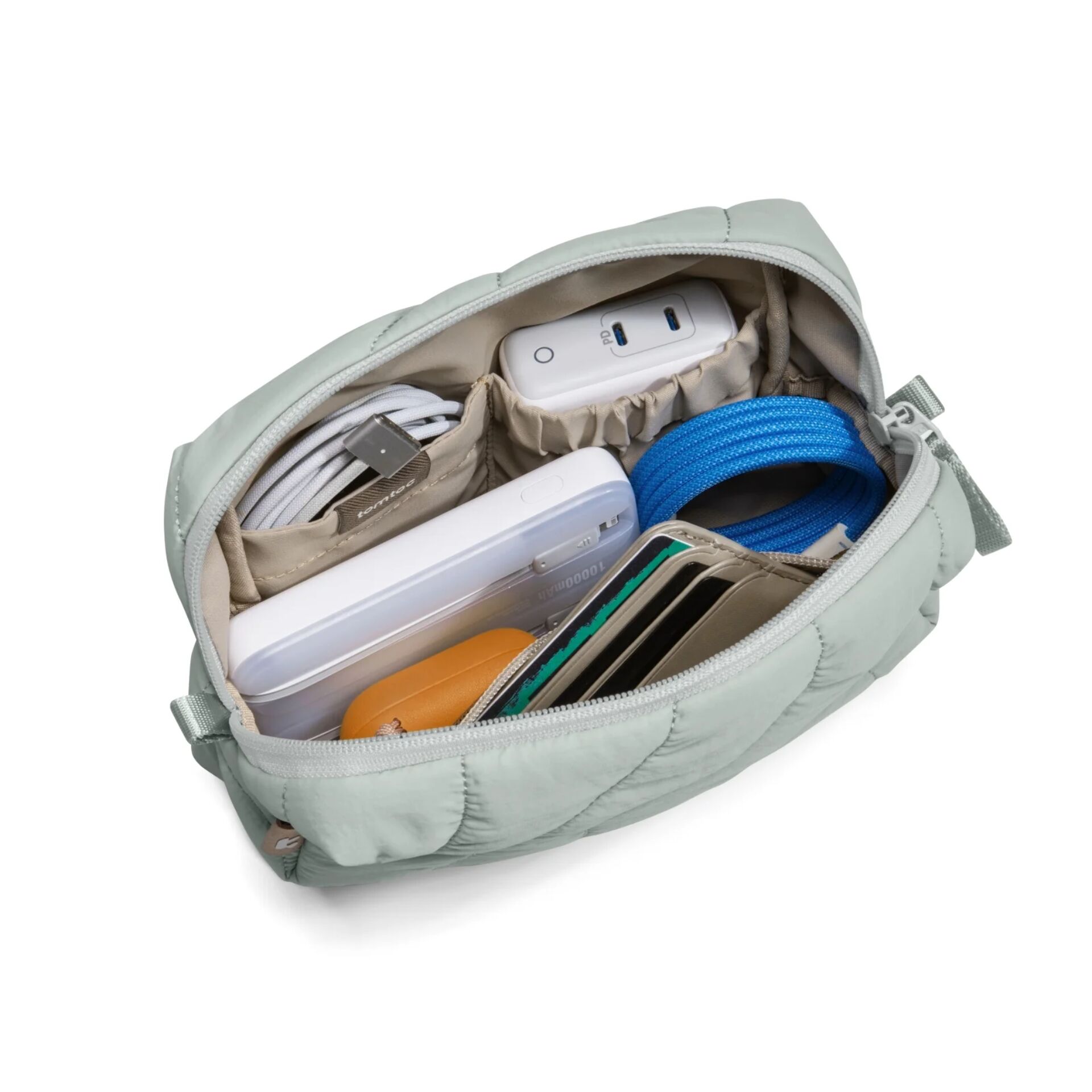 handtasche, kosmetiktasche, reisetasche, gepaddet, organizer