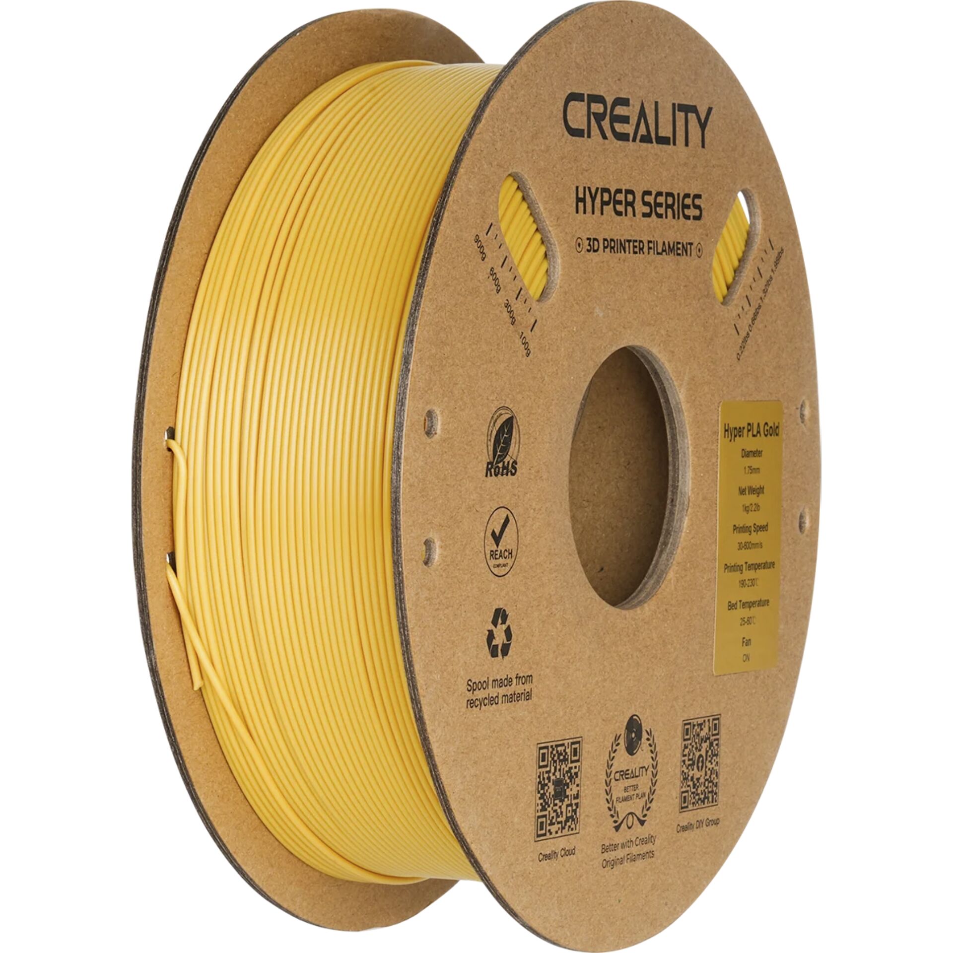 Creality Filament Hyper PLA  Gold 1kg
