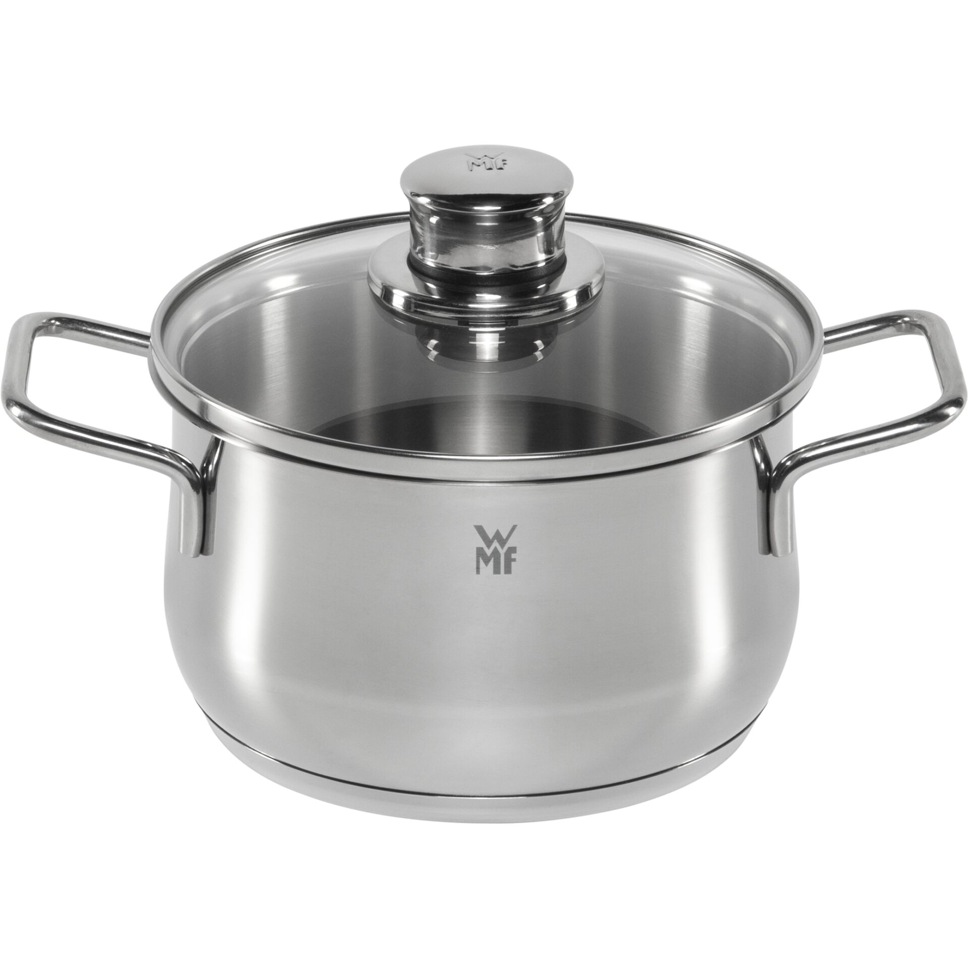 Topf, Stieltopf, Edelstahl, Glasdeckel, 2-3 L