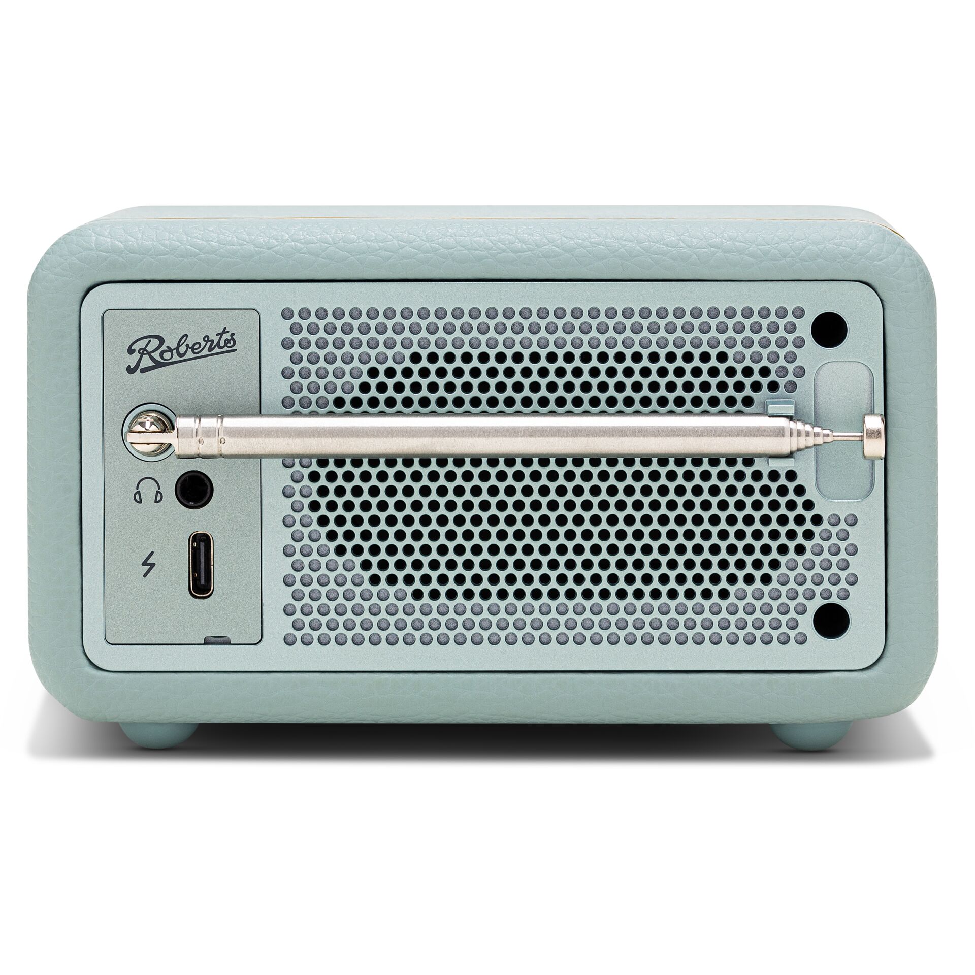 Mini-Lautsprecher, Bluetooth-Lautsprecher, metallisch, Perforiertes Gitter, helles Blau