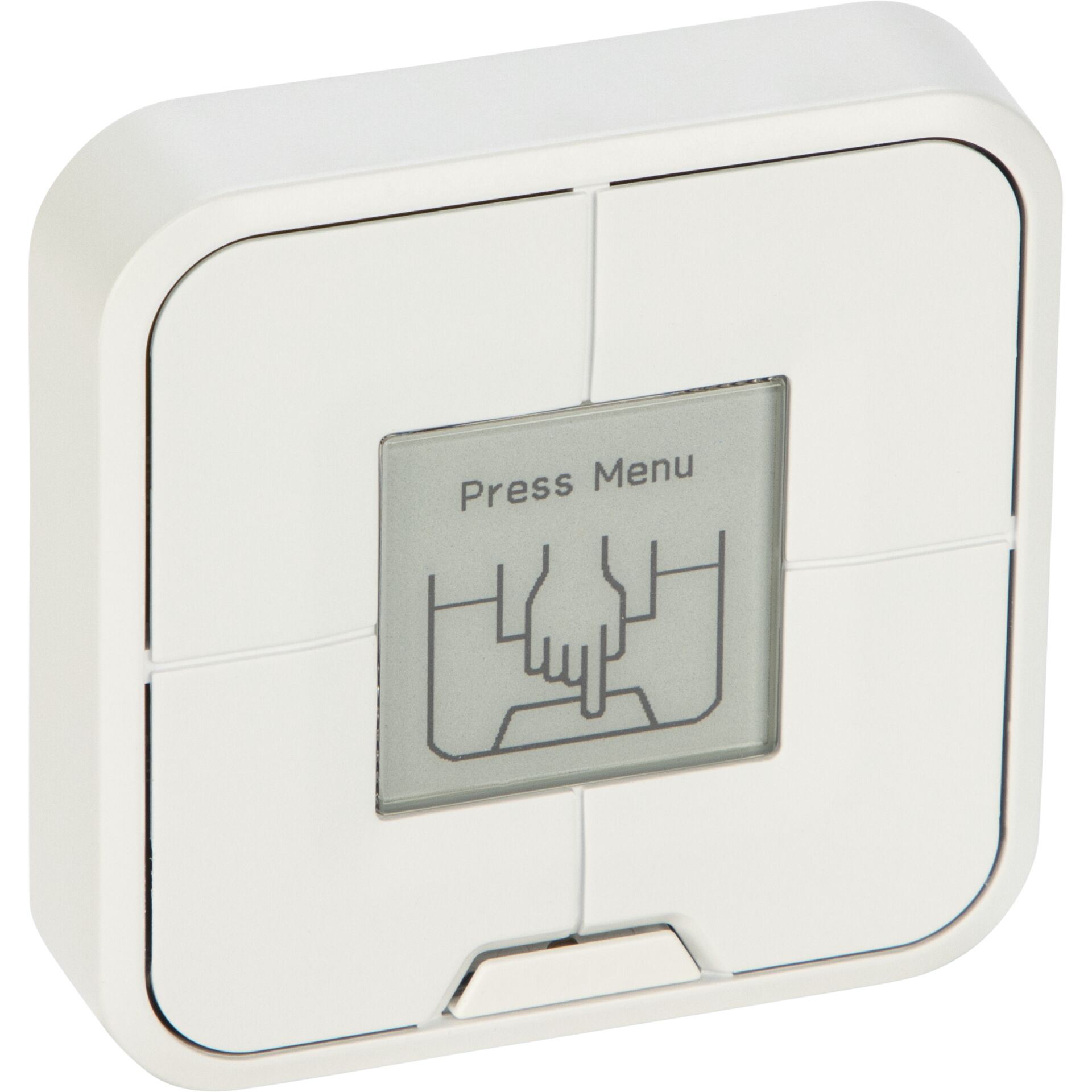 Raumthermostat, Heizungssteuerung, LCD-Display, weiß, Wandmontage