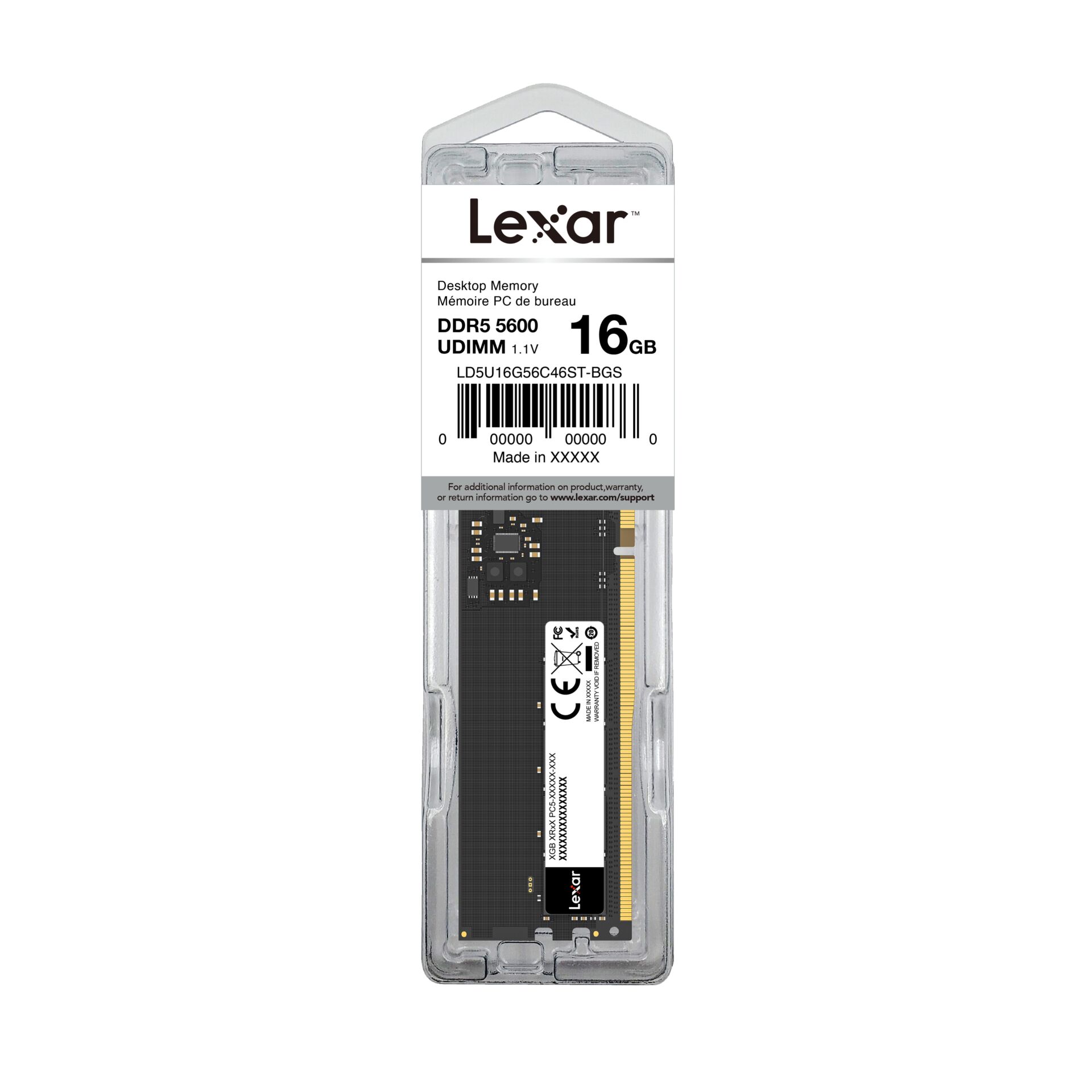 RAM, DDR5, 16GB, Desktop-Speicher, UDIMM