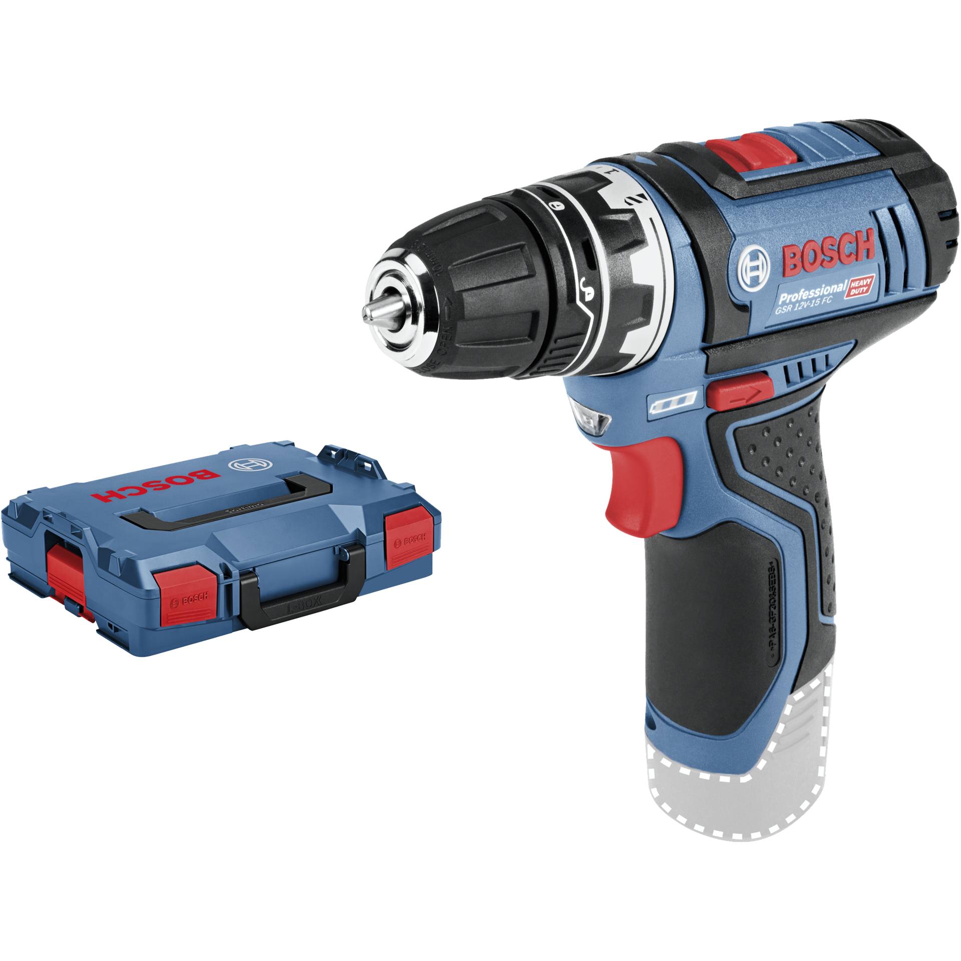 Bosch GSR 12V-15 FC Akku Bohrschr. inkl GFA 12-B Gerät, Elektrische Bohrmaschine, Werkzeug