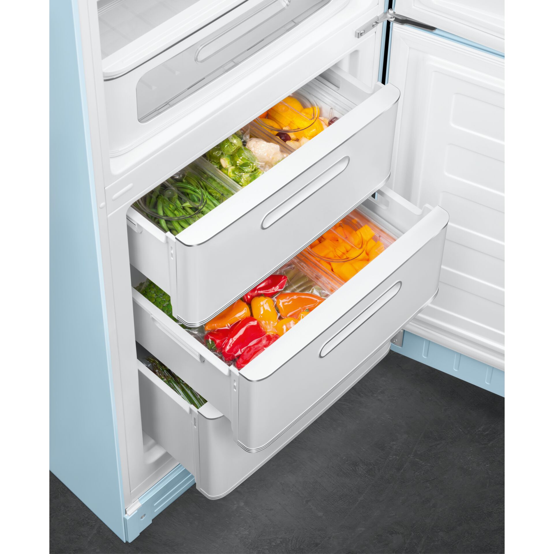 Kühlschrank, Gefrierfach, Frische-Gemüse, Früchte, Schubladen