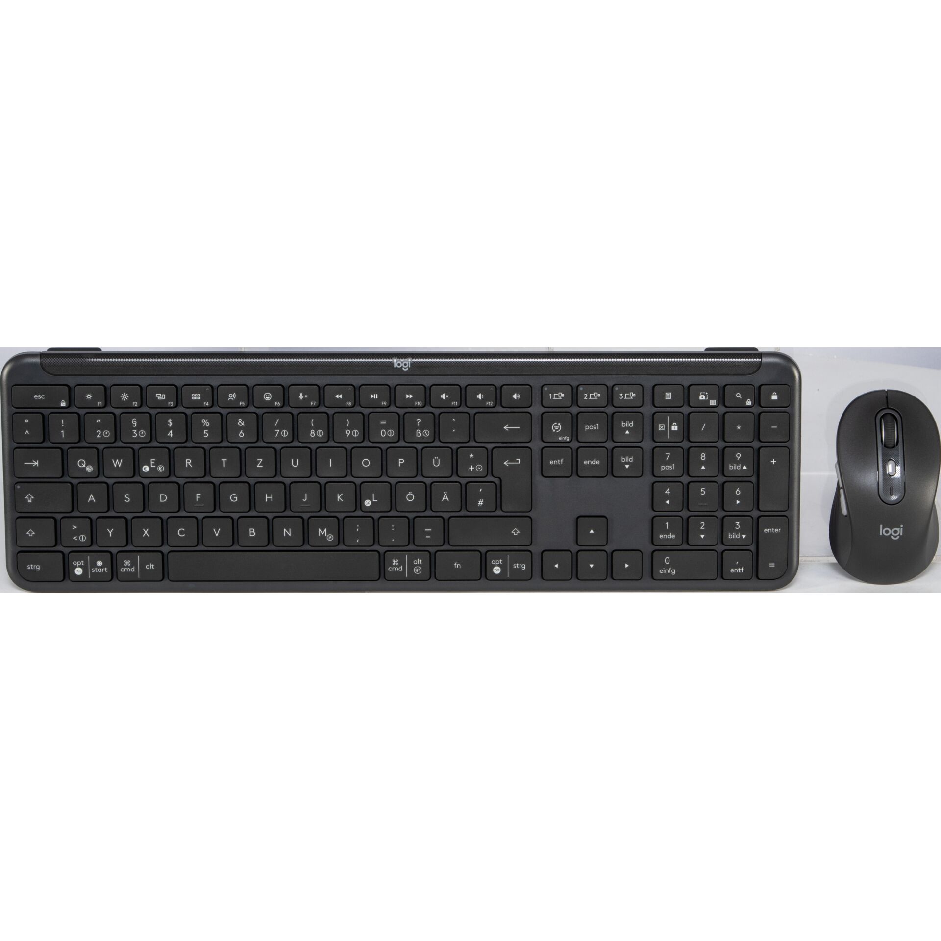 Tastatur-Maus-Set, kabellose Tastatur, kabellose Maus, schwarz, Ziffernblock