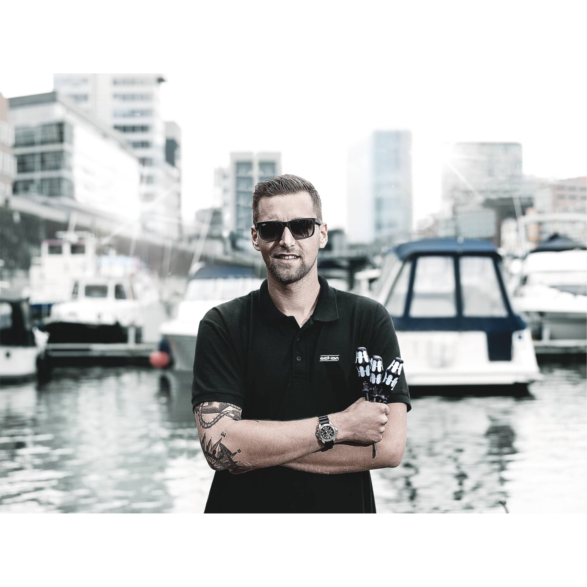 Photographie, Portrait, Uferpromenade, Sonnenbrille, T-shirt