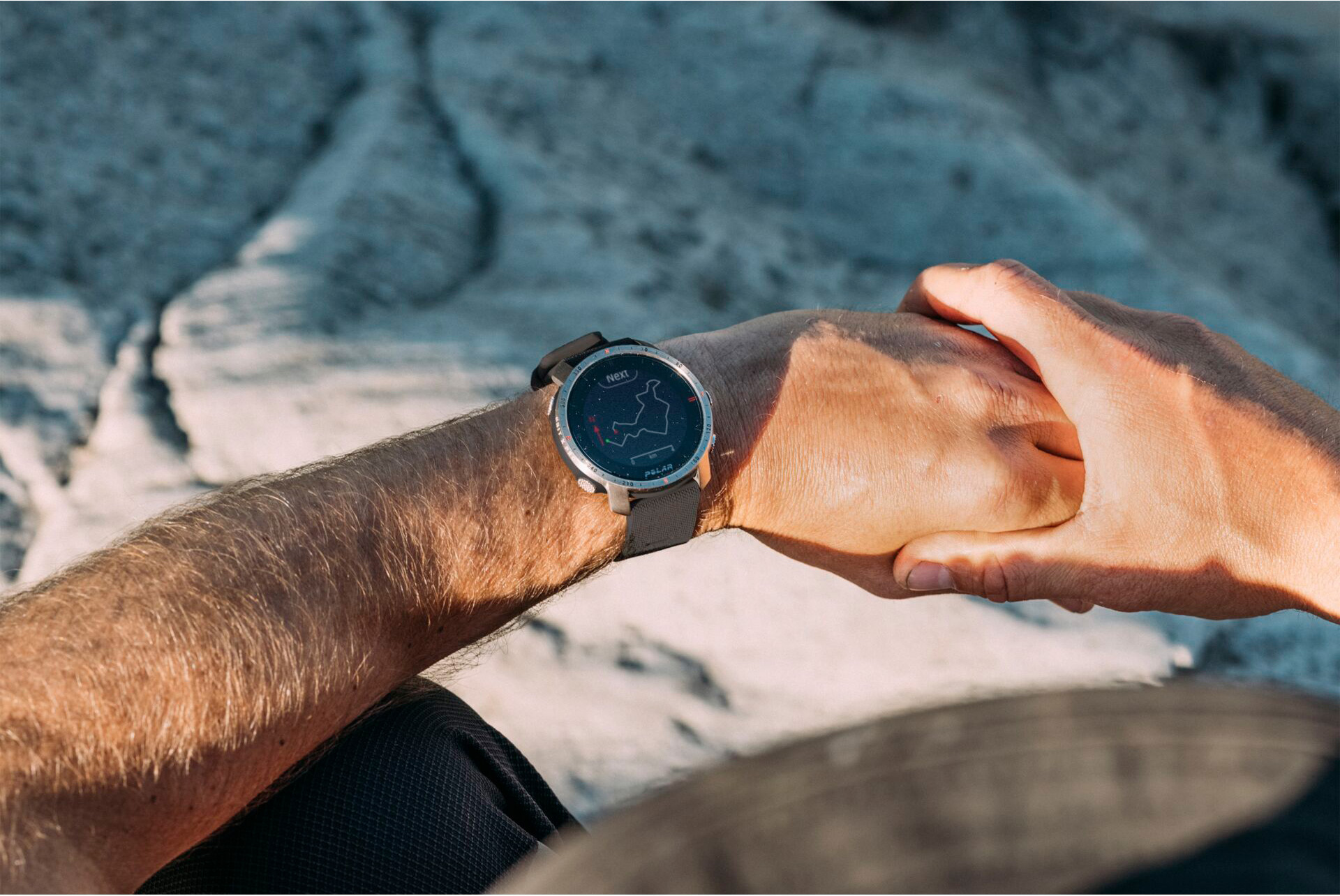 Uhr, Smartwatch, Lederband, Rundes Gehäuse, Armband