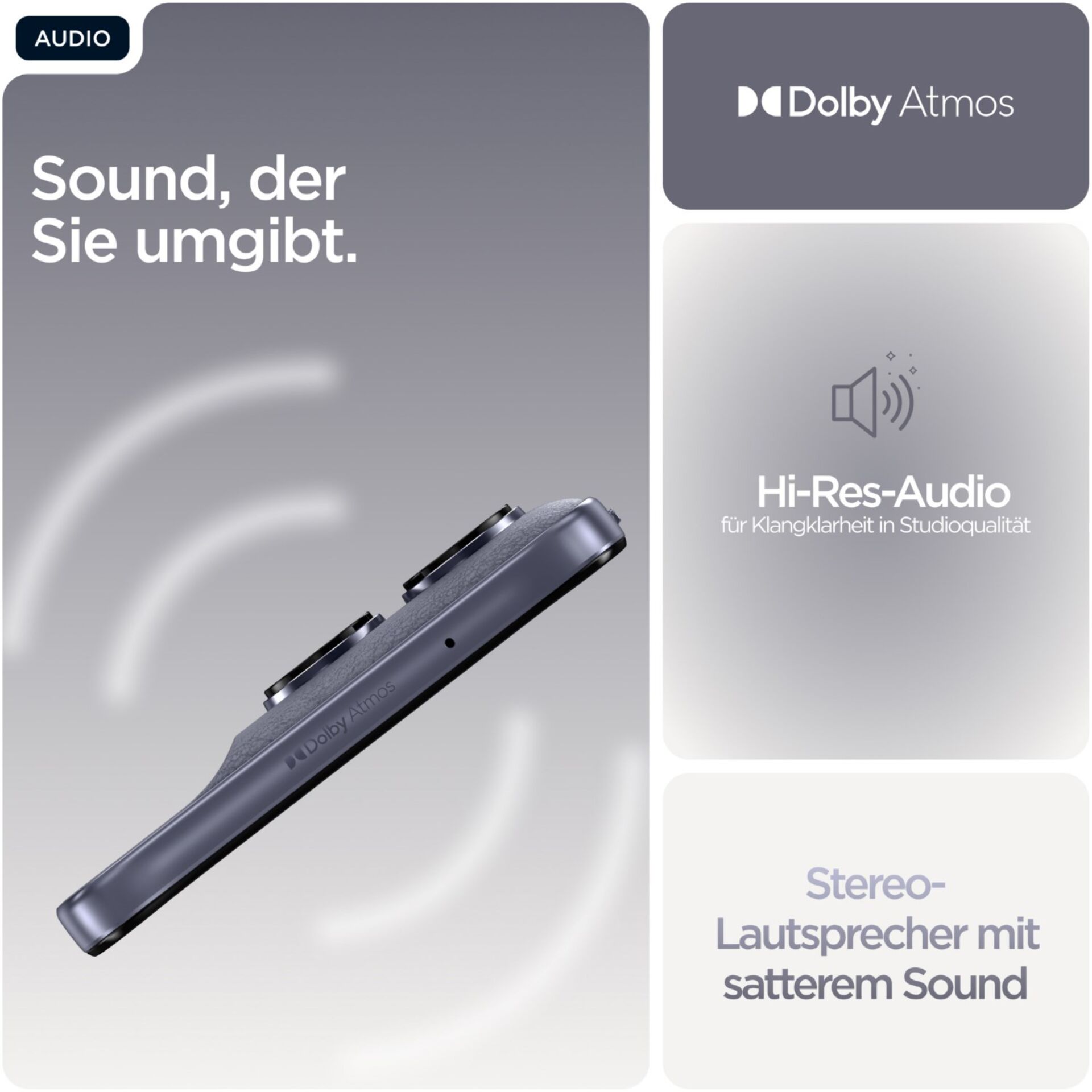 Kopfhörer, Smartphone-Zubehör, Bluetooth, Dolby Atmos, Hi-Res Audio