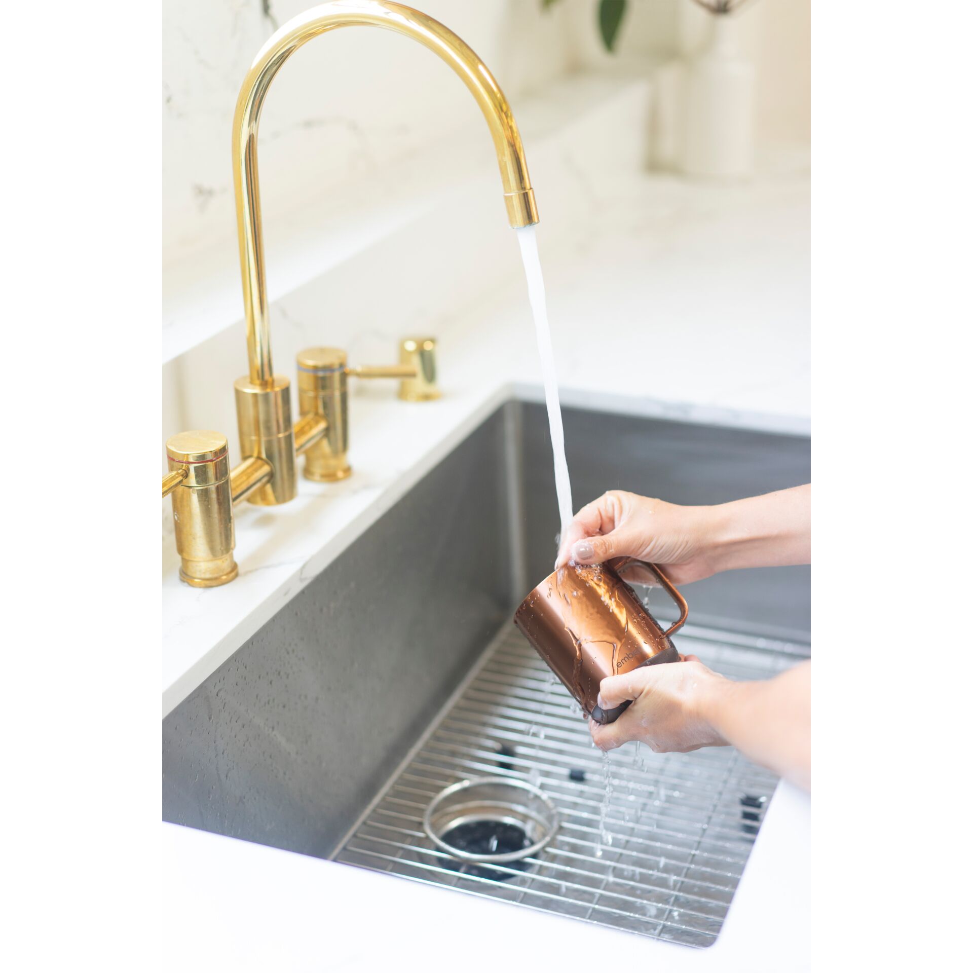 Sinken, Waschbeckenhahn, Zubehör, Geldbörse, Hand