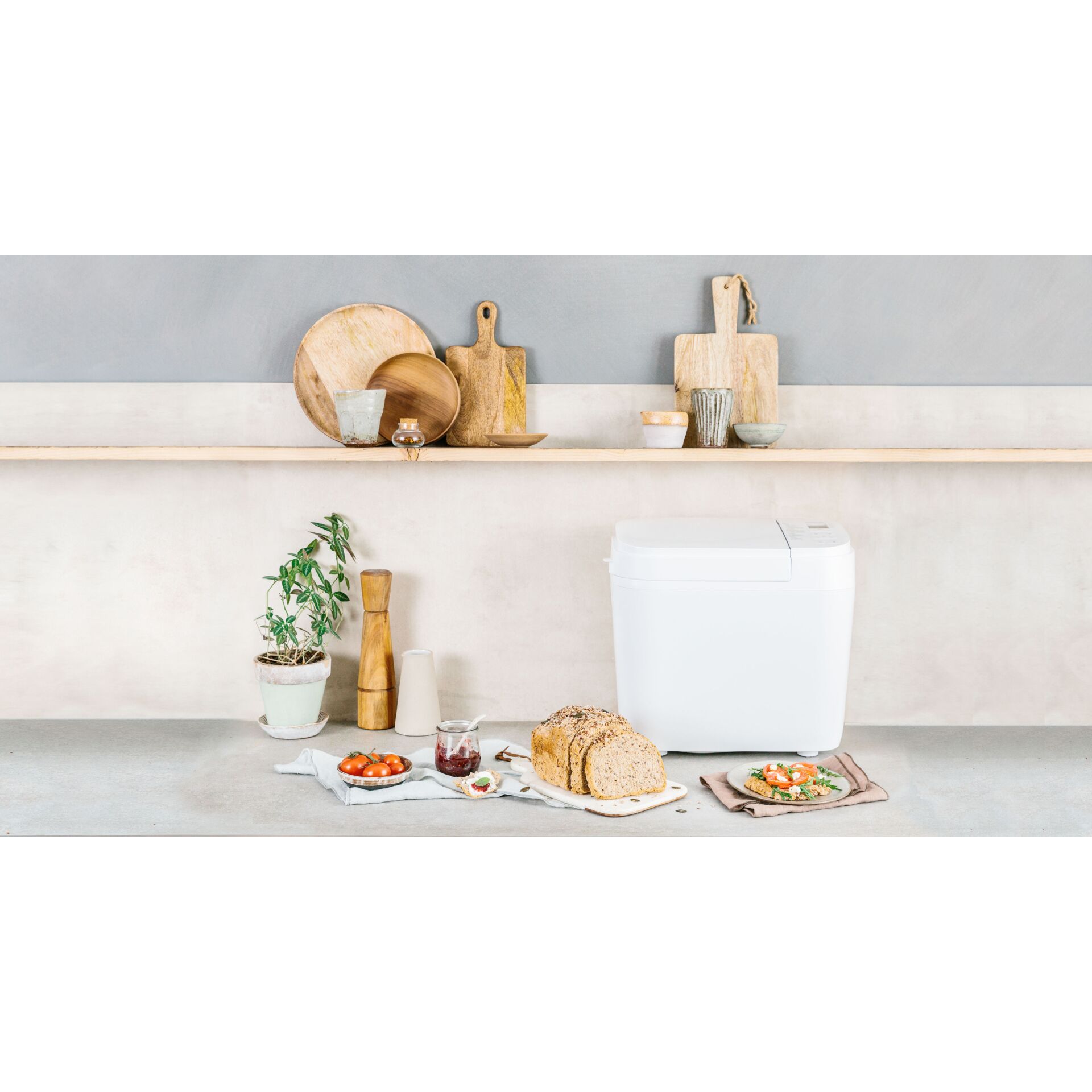 häufige haushaltsgeräte, topfe, kuchenbrot, tafel, lauch