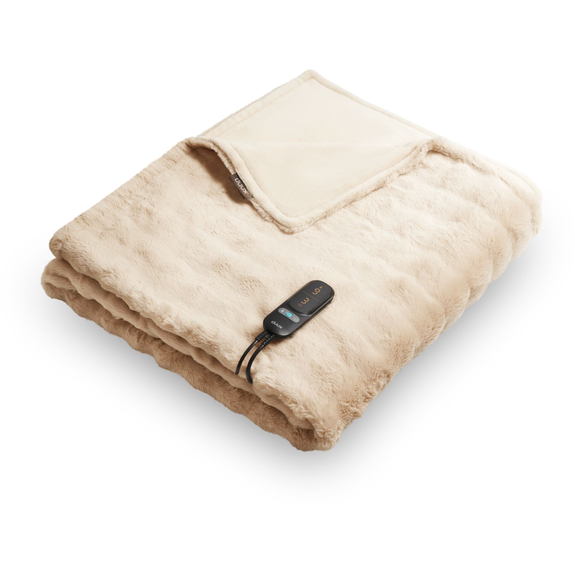 Duux Yentl Wärmedecke Bubble  Rabbit Faux Fur Beige (200x200)