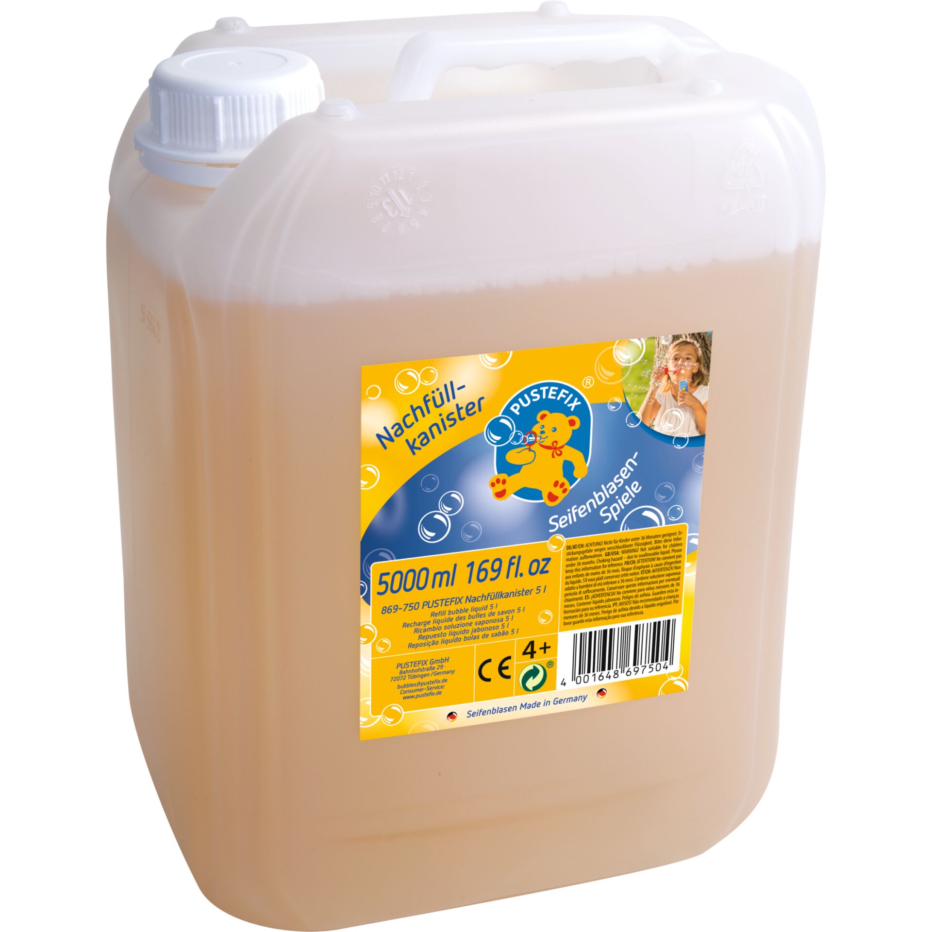 Seifenblasen-Spiel, Nachfüllkanister, 5000 ml, Pustefix, Kinderspielzeug