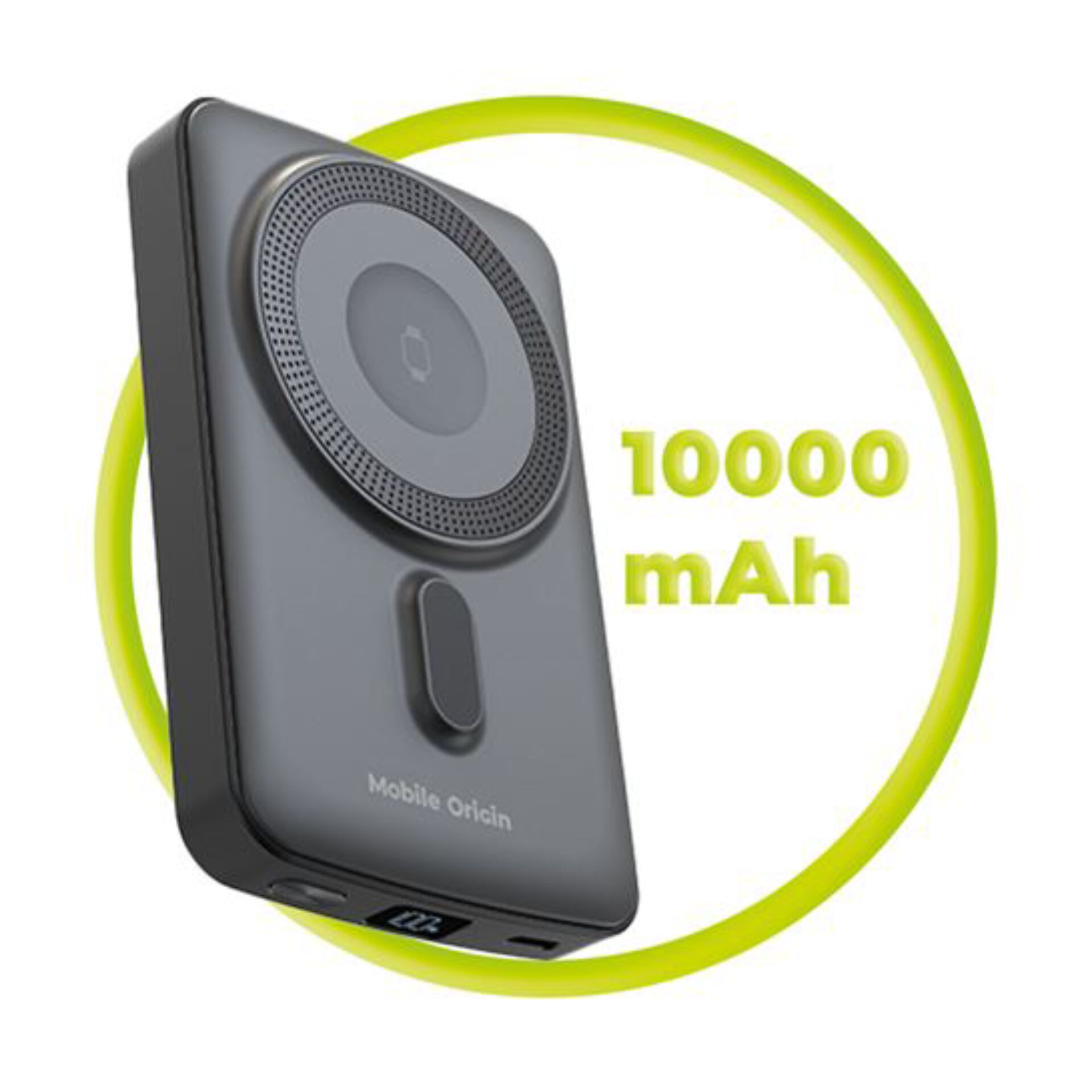 Powerbank, Kabelloses Ladegerät, 10.000 mAh, Magnetring,  tragbares Ladegerät