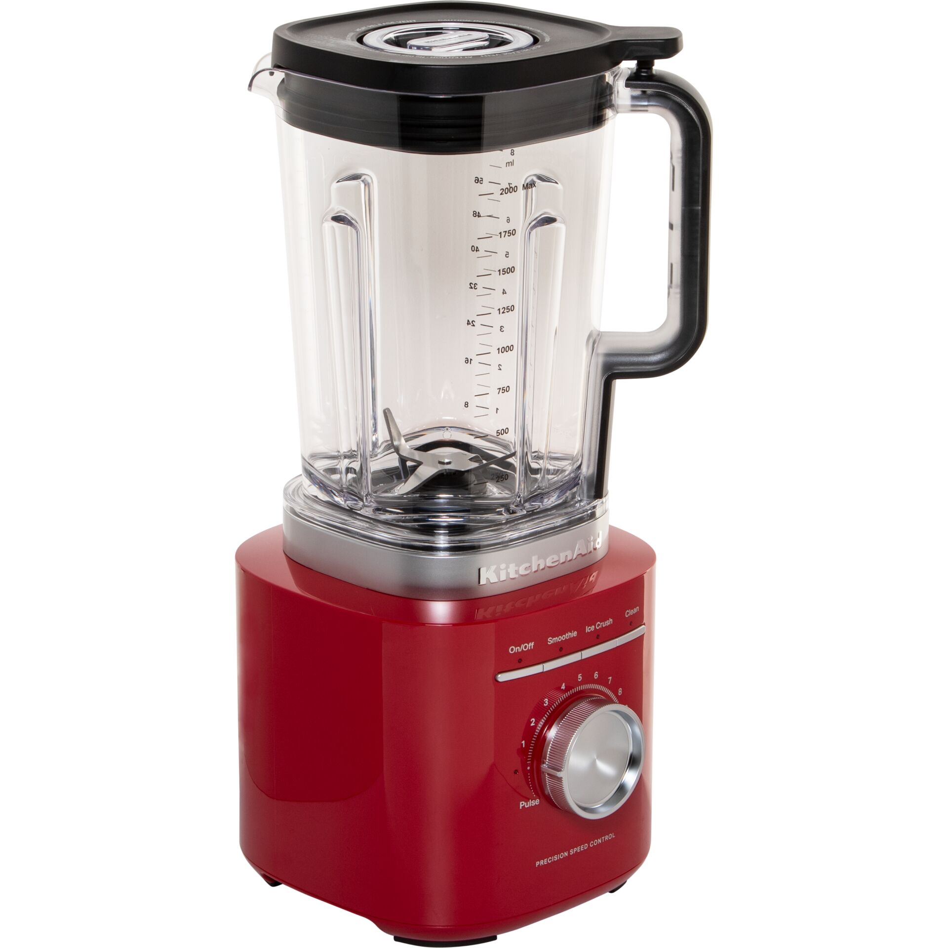 Mixer, Blender, Rote Farbe, Glasbehälter, Drehknopf