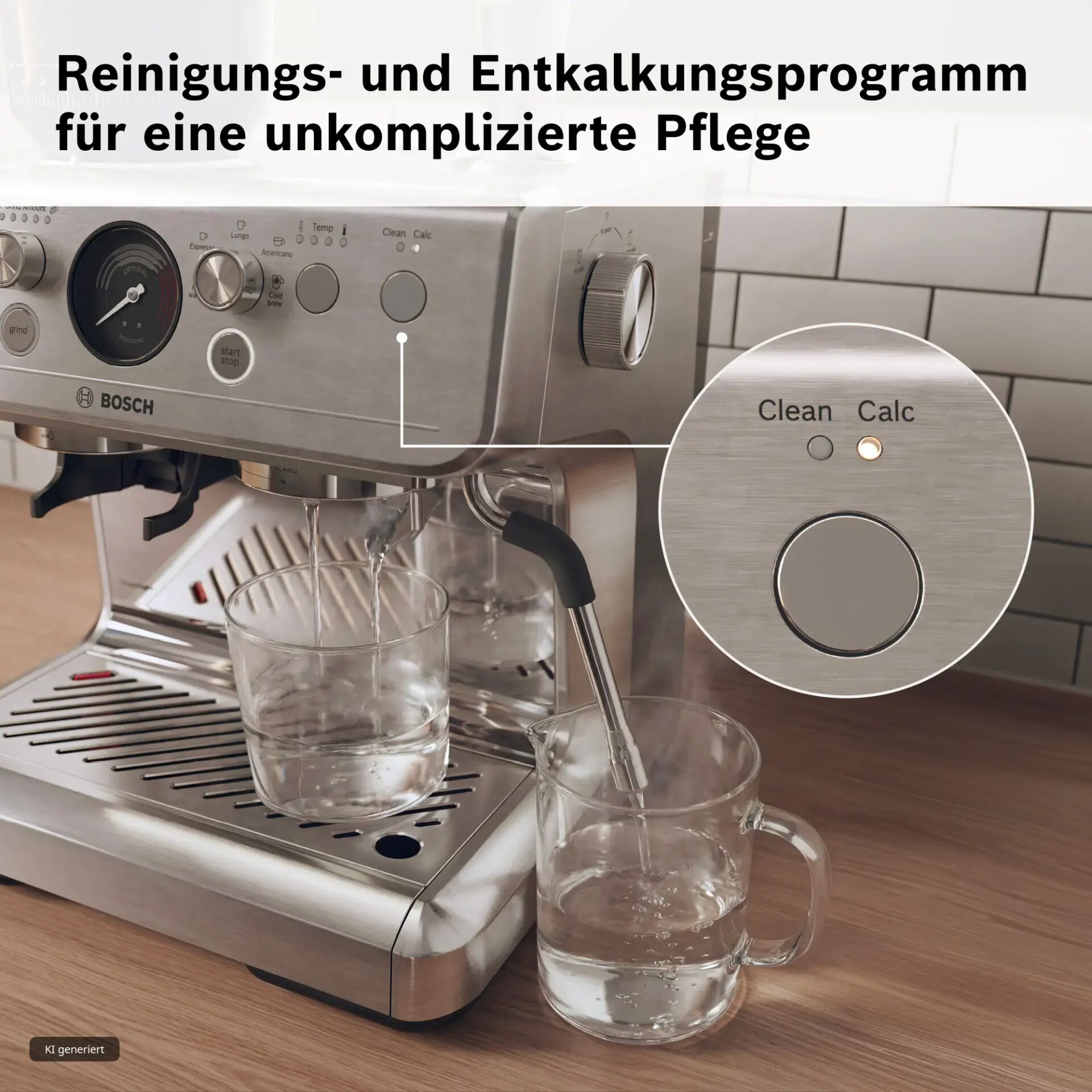 Espressomaschine, Metall, Edelstahl, Brühfunktion, Wassertank