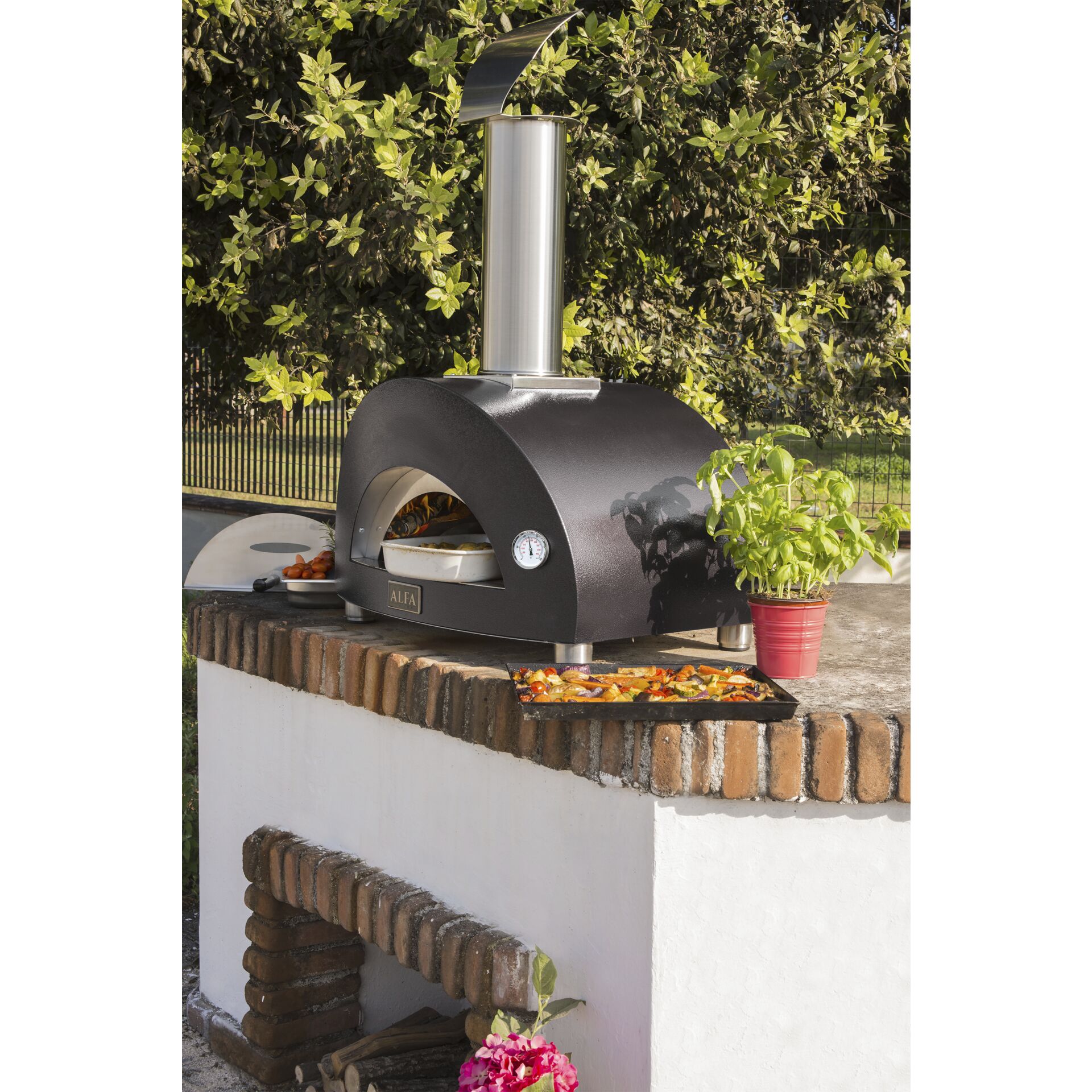 Bbq, Grillen, Pizza, Kamin, Pflanze