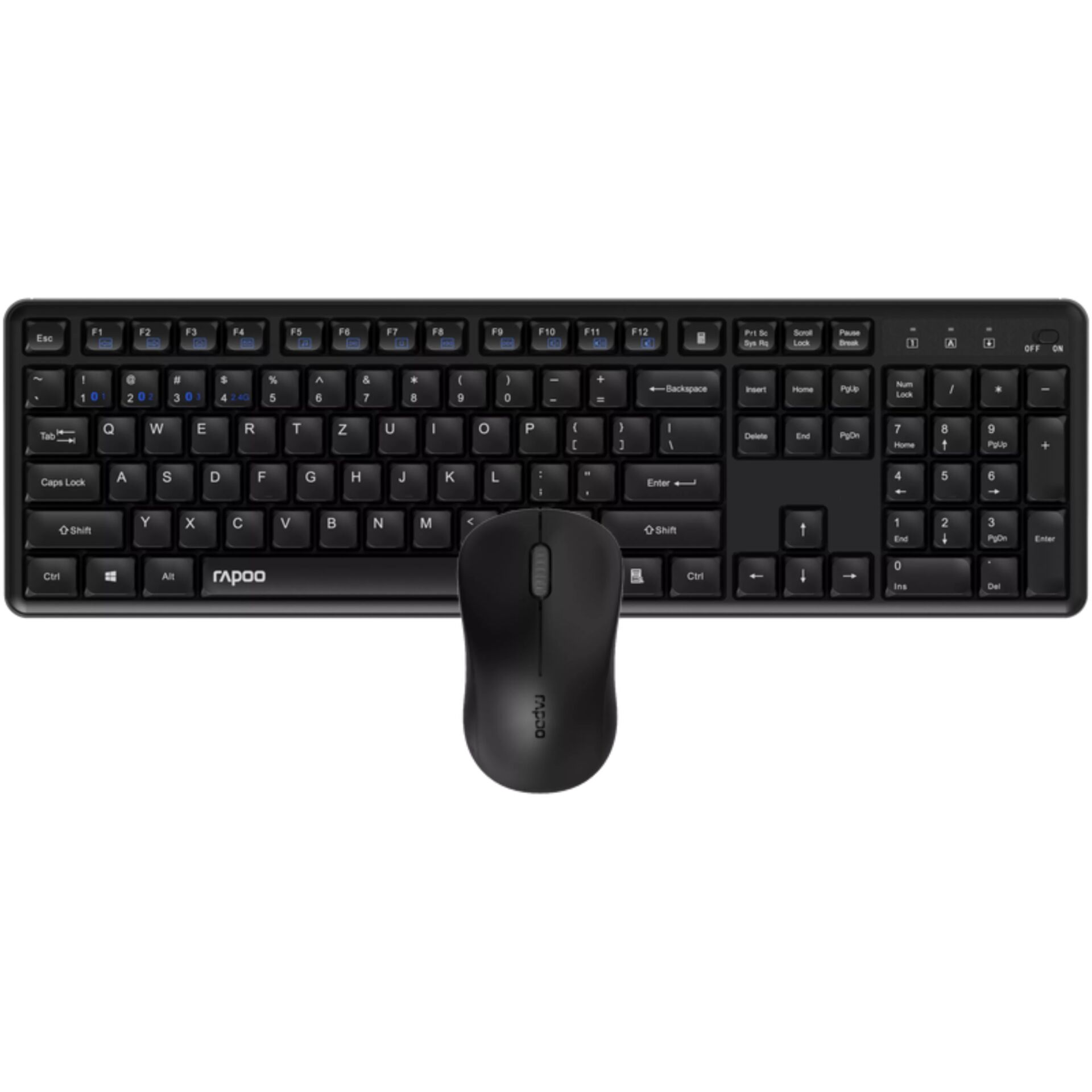 Rapoo 8150M Silent  Multi-Mode Combo set Schwarz