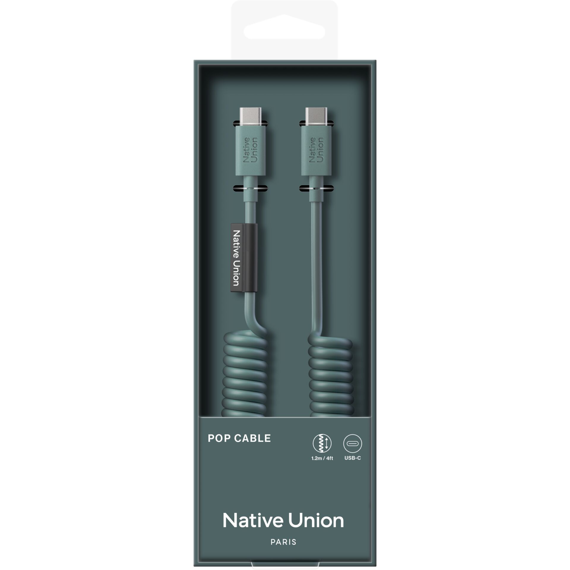USB-C, Pop-Kabel, gecoiltes Kabel, 2-in-1 Kabel, Native Union