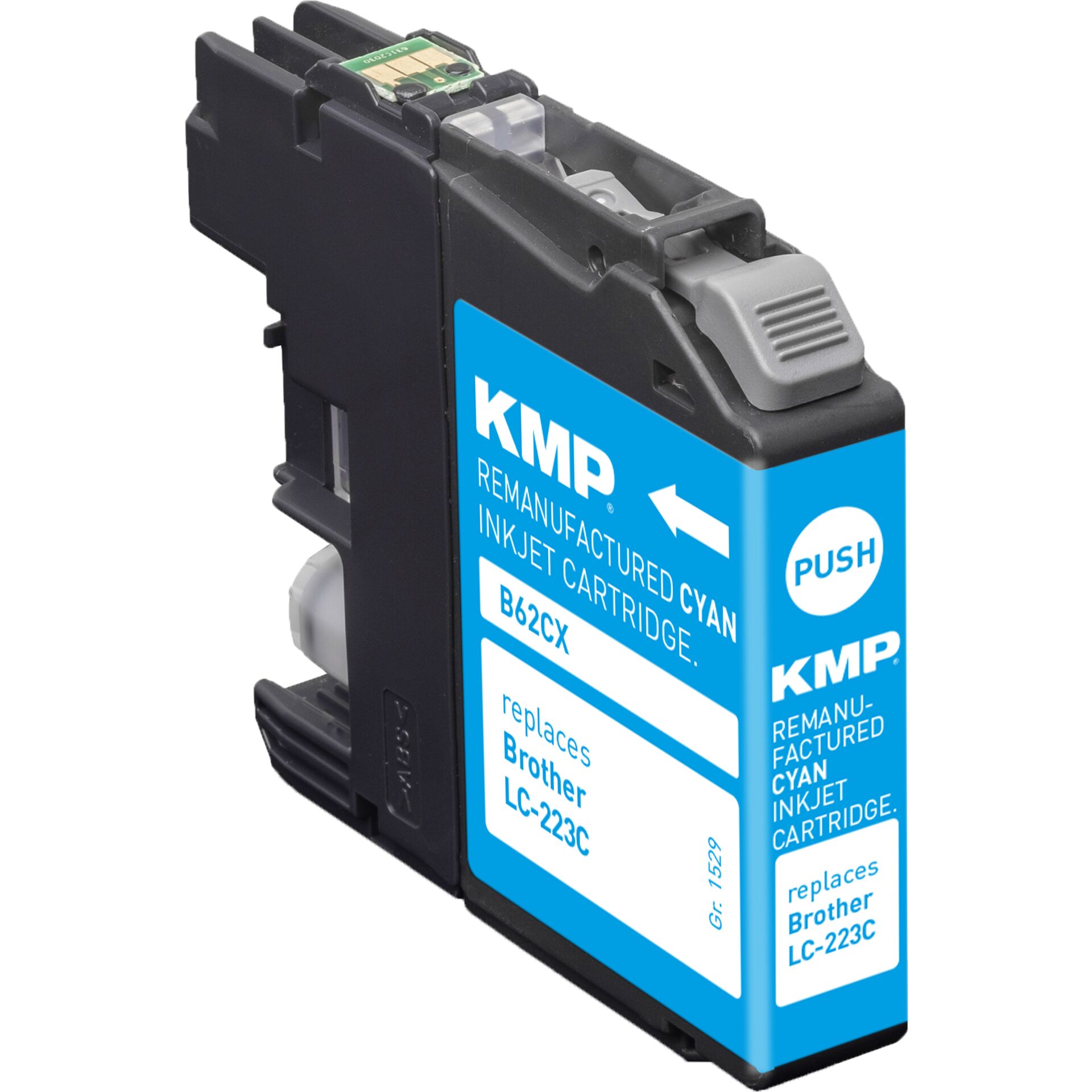 Munition, Granate, Waffe, Tintenpatrone, Cyan, remanufactured, KB, Brother LC-223C