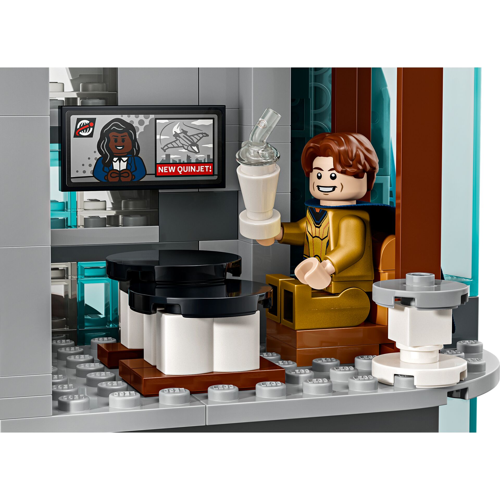 Lego, Minifigure, Kaffeetisch, New Quinjet, Wohnzimmer