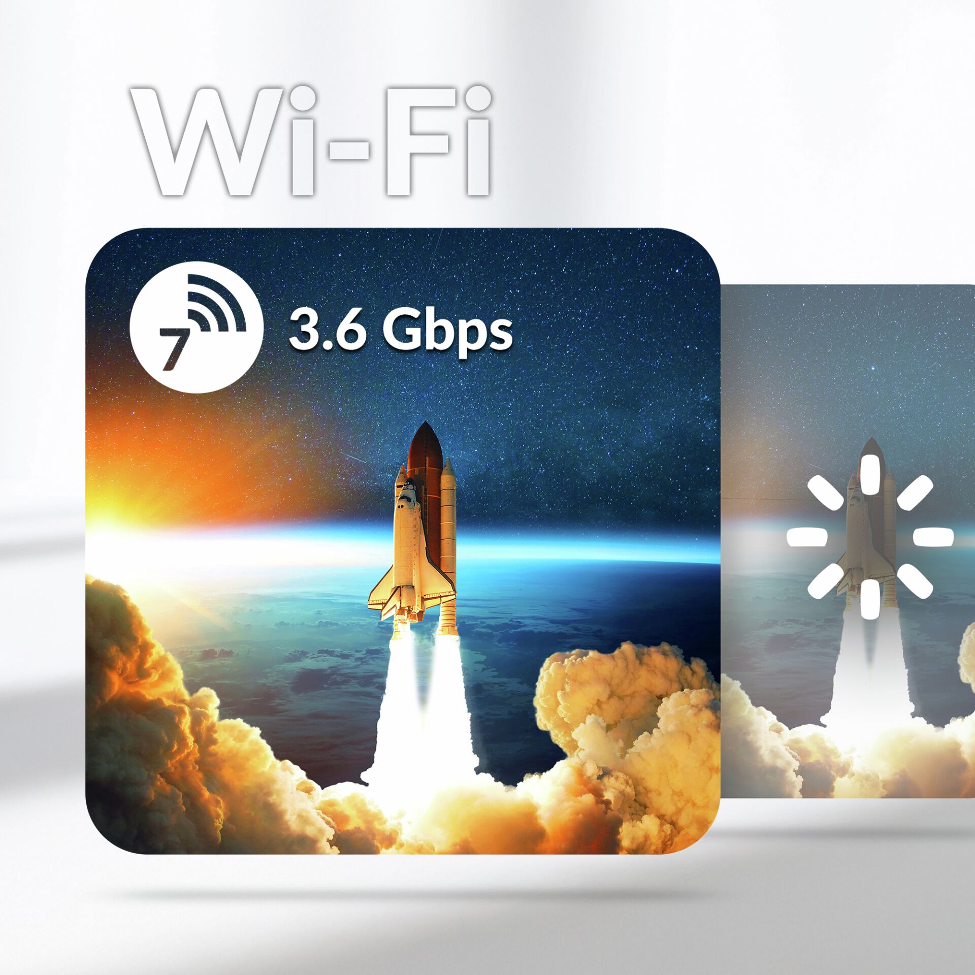 Wi-Fi, 3.6 Gbps, Raketen-Launch, Satellite-Image, Space