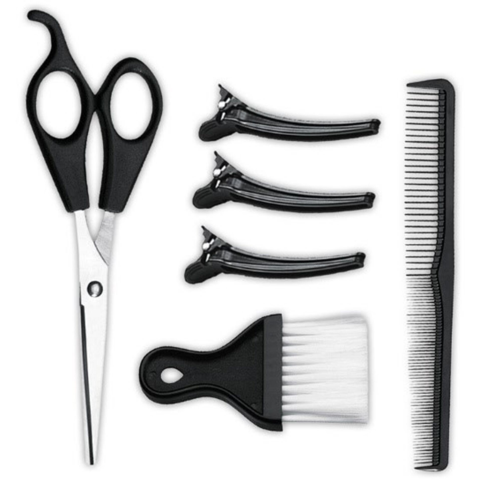 Scheren, Nagelschere, Friseurzubehör, Kamm, Pinselset, Rasierapparat, Trimmer, Elektrischer Rasierer, Körperhaarentfernung, Metallic, Schere, Klammer, Rasierklingen, Pinsel, Kamm