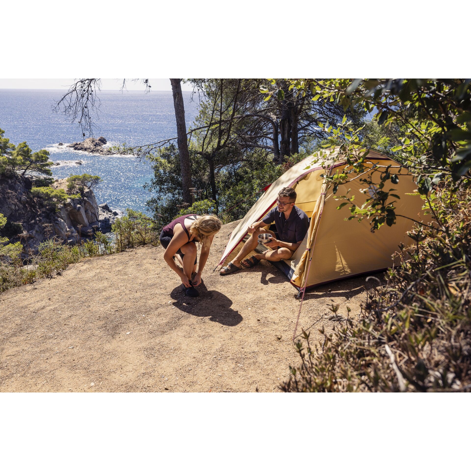 Draußen, Unterschlupf, Zelt, Campen, Person