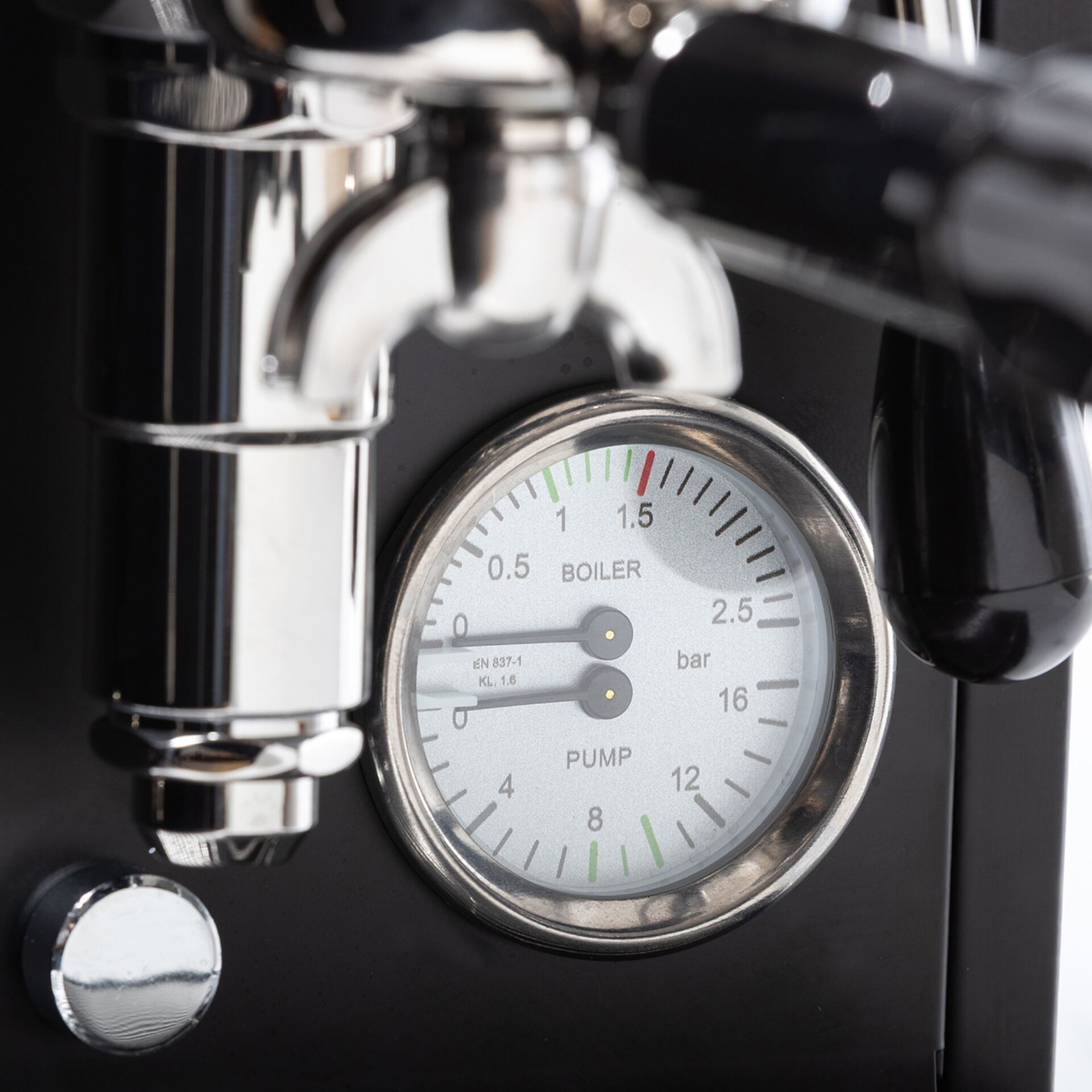 Espressomachine, Druckmesser, Boiler, Pumpe, Chrome