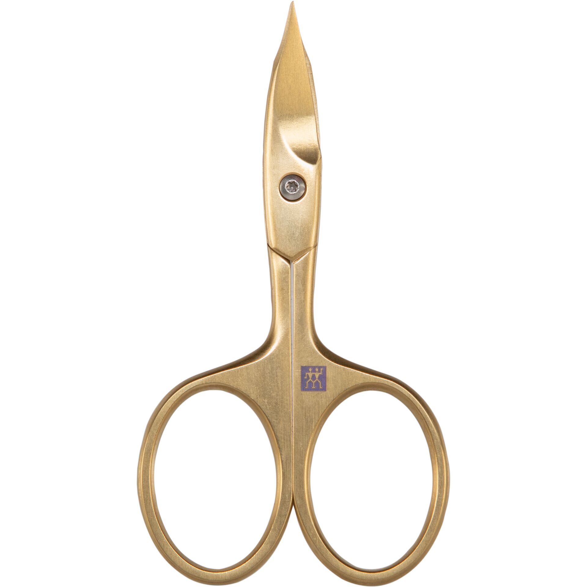 Stickschere, Goldfarben, Metall, Spitze Klingen, Runde Griffe