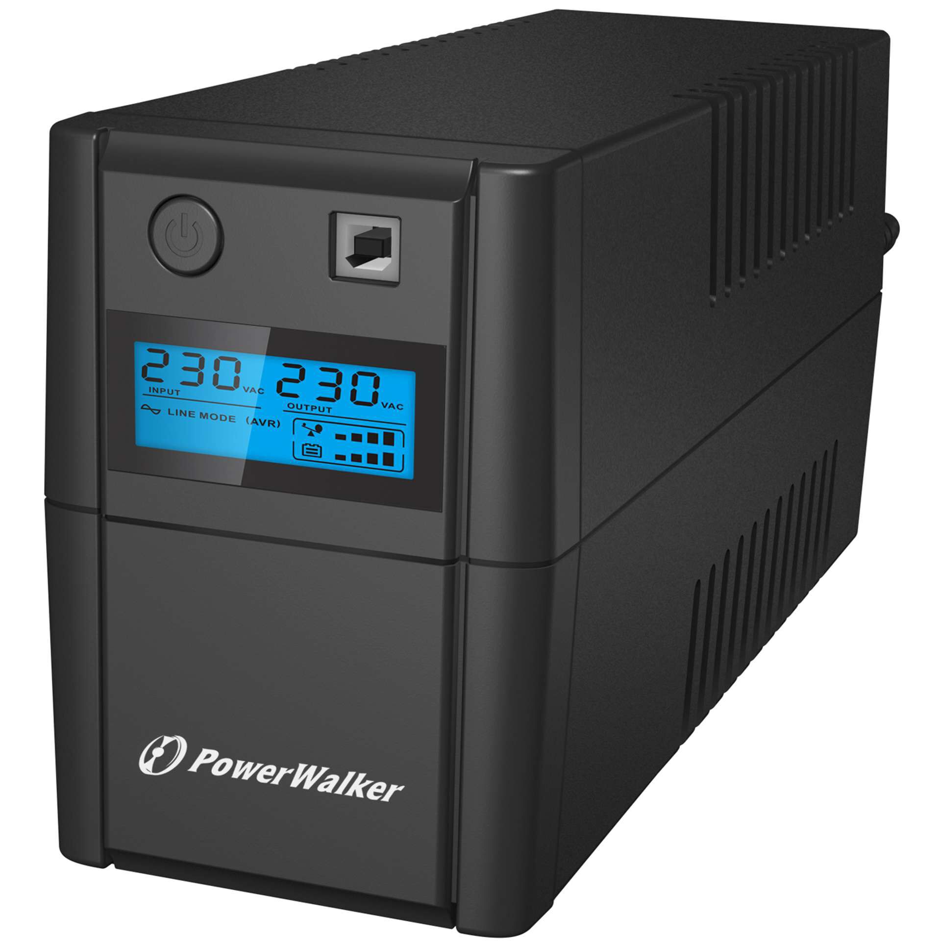 Computerausrüstung, Überwachen, Bildschirm, Postfach, Inverter, Stromversorgung, USV, Wechselrichter, PowerWalker