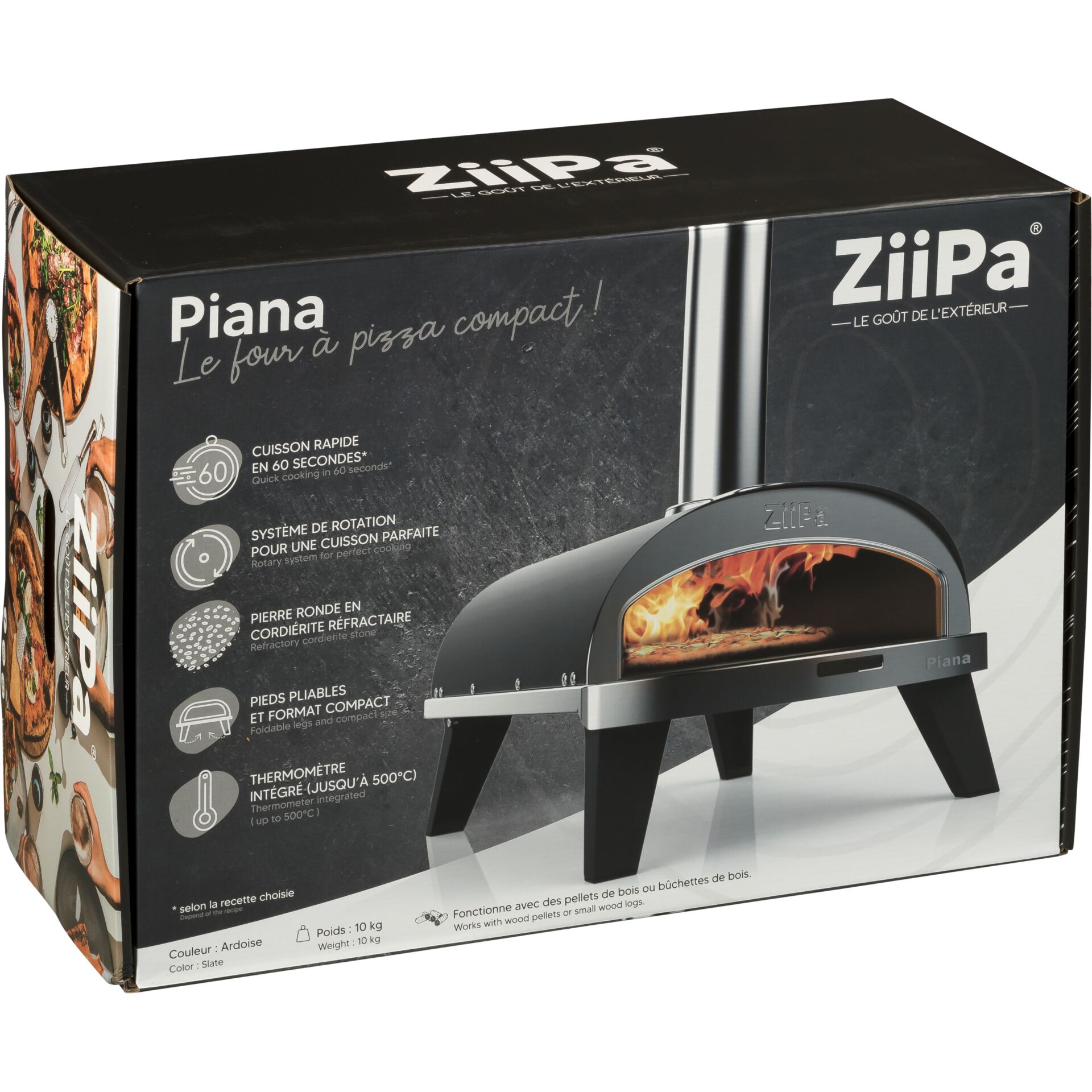 ZiiPa Piana Holz-Pizzaofen  Farbe Schiefer