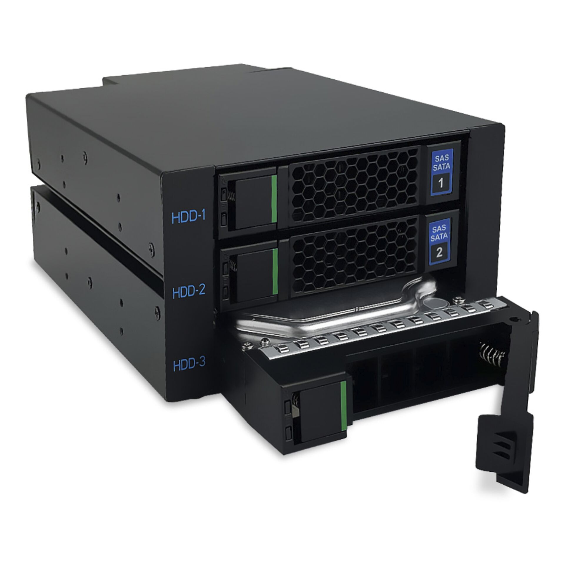 HDD-Gehäuse, Externe Festplatte, 3,5-Zoll-Schächte, SAS/SATA, Hot-Swap Bays