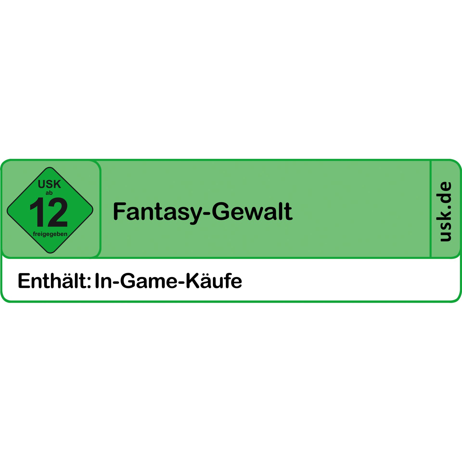 In-Game-Käufe, Fantasy-Gewalt, USK-12, Game Content, Kaufhinweis